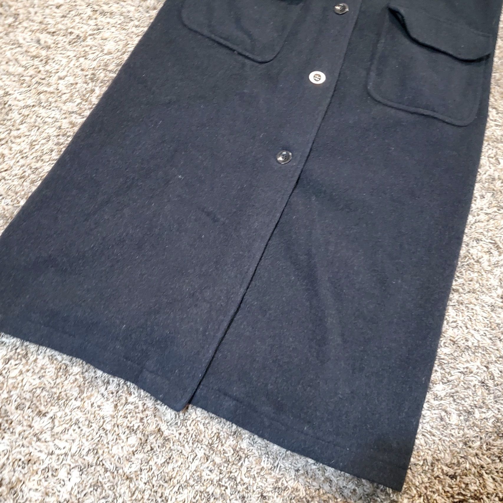 Eddie Bauer VINTAGE Eddie Bauer Wool Cashmere Trench Coat Womens Medium Black Long Hooded Lined Size M / US 6-8 / IT 42-44 - 3 Thumbnail