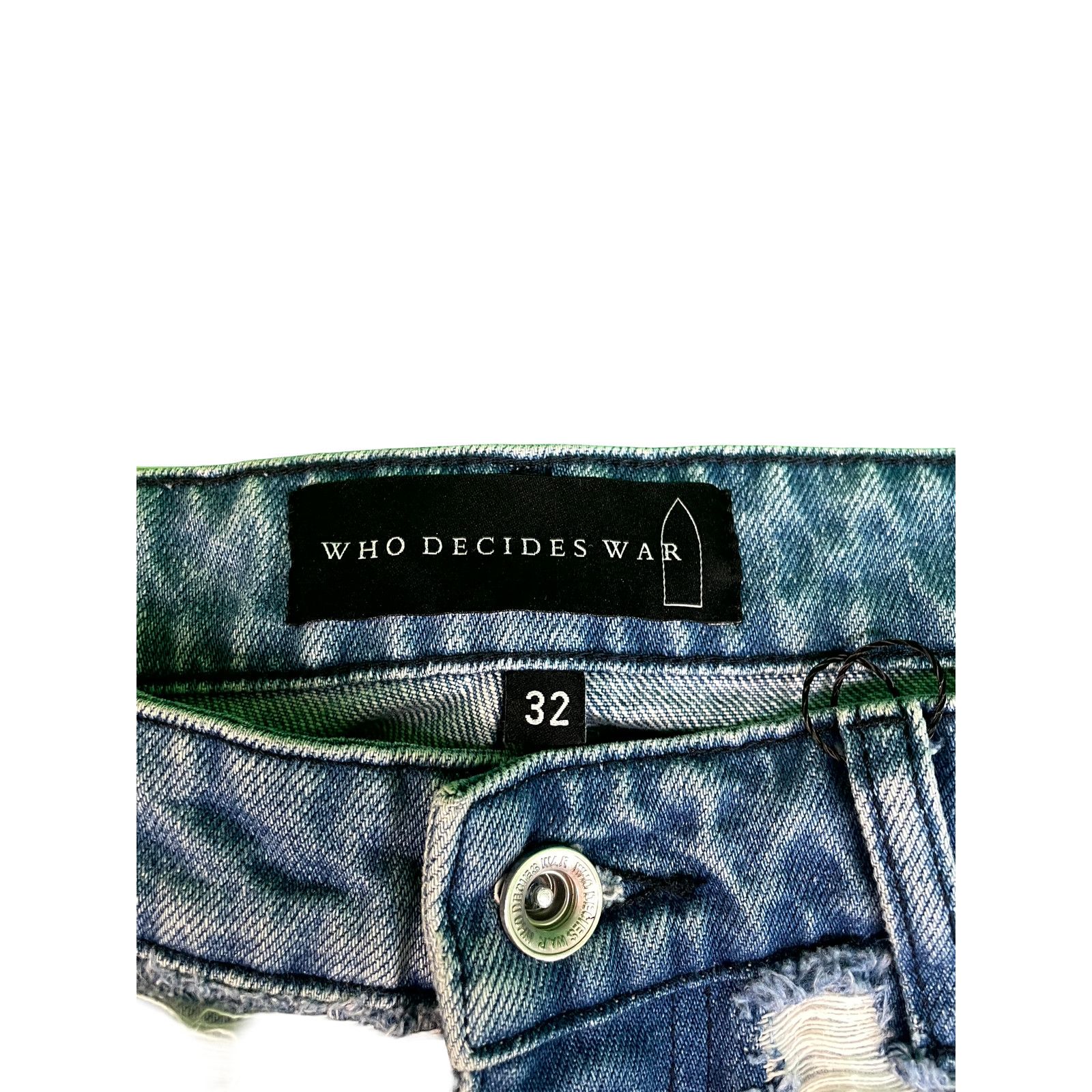 Who Decides War WDW Patch Blue Jeans Size US 32 / EU 48 - 3 Thumbnail