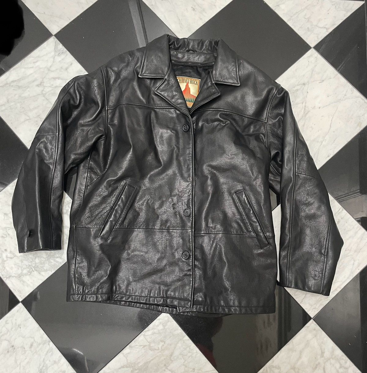 🔥 Vintage Chimney Rock leather jacket