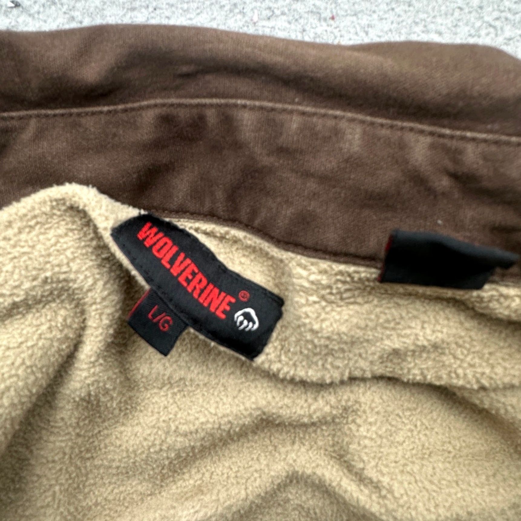 Vintage Wolverine Duck Canvas Sherpa Lined Button Shirt Shacket Mens Large Work Brown Size US L / EU 52-54 / 3 - 2 Thumbnail