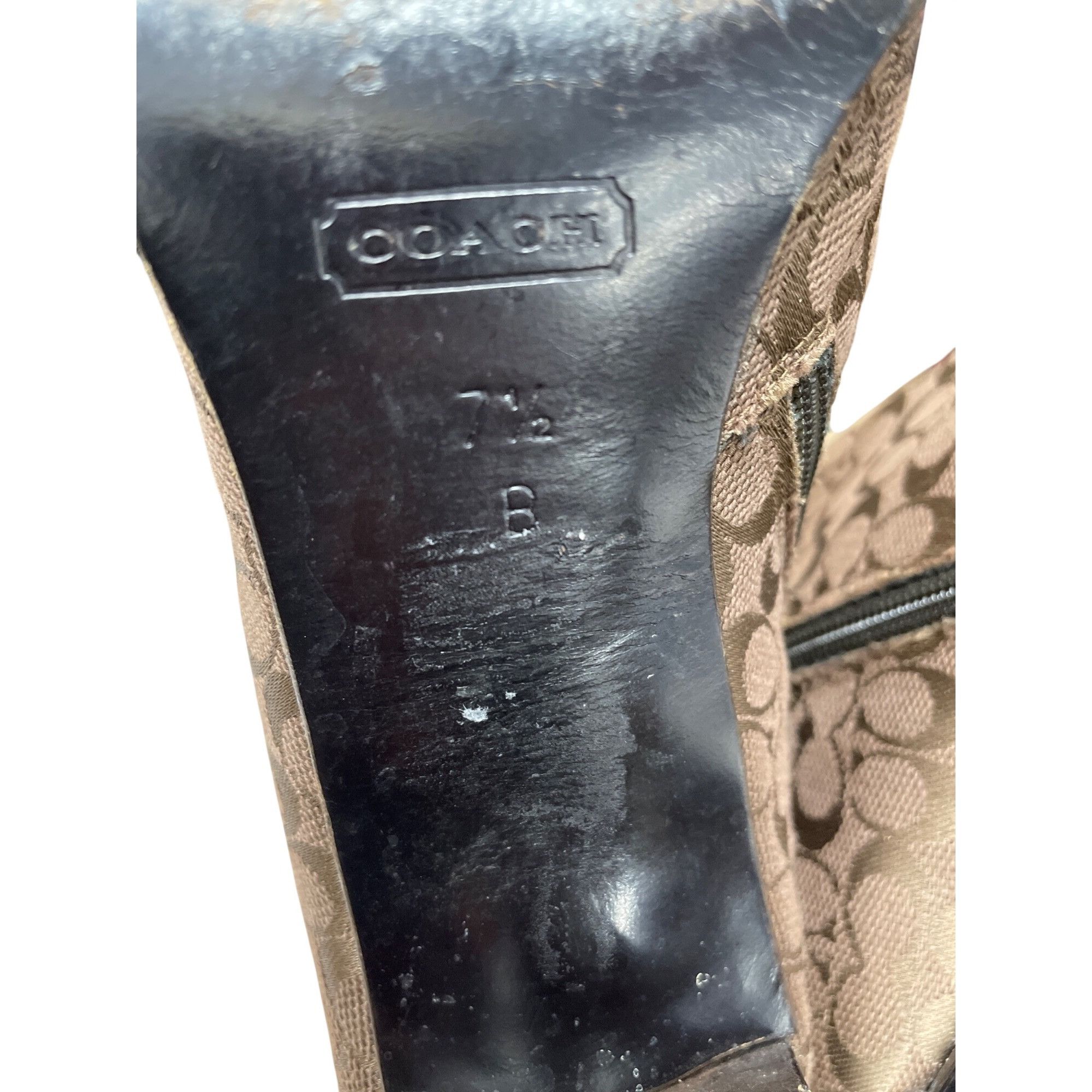 Coach Coach Brianna womans 3" block heel canvas monogram ankle boo Size US 7.5 / IT 37.5 - 6 Thumbnail