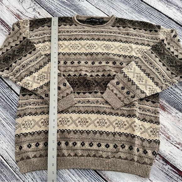 Vintage Vintage 90’s Croft & Borrow Knit Beige Sweater Size US L / EU 52-54 / 3 - 6 Thumbnail