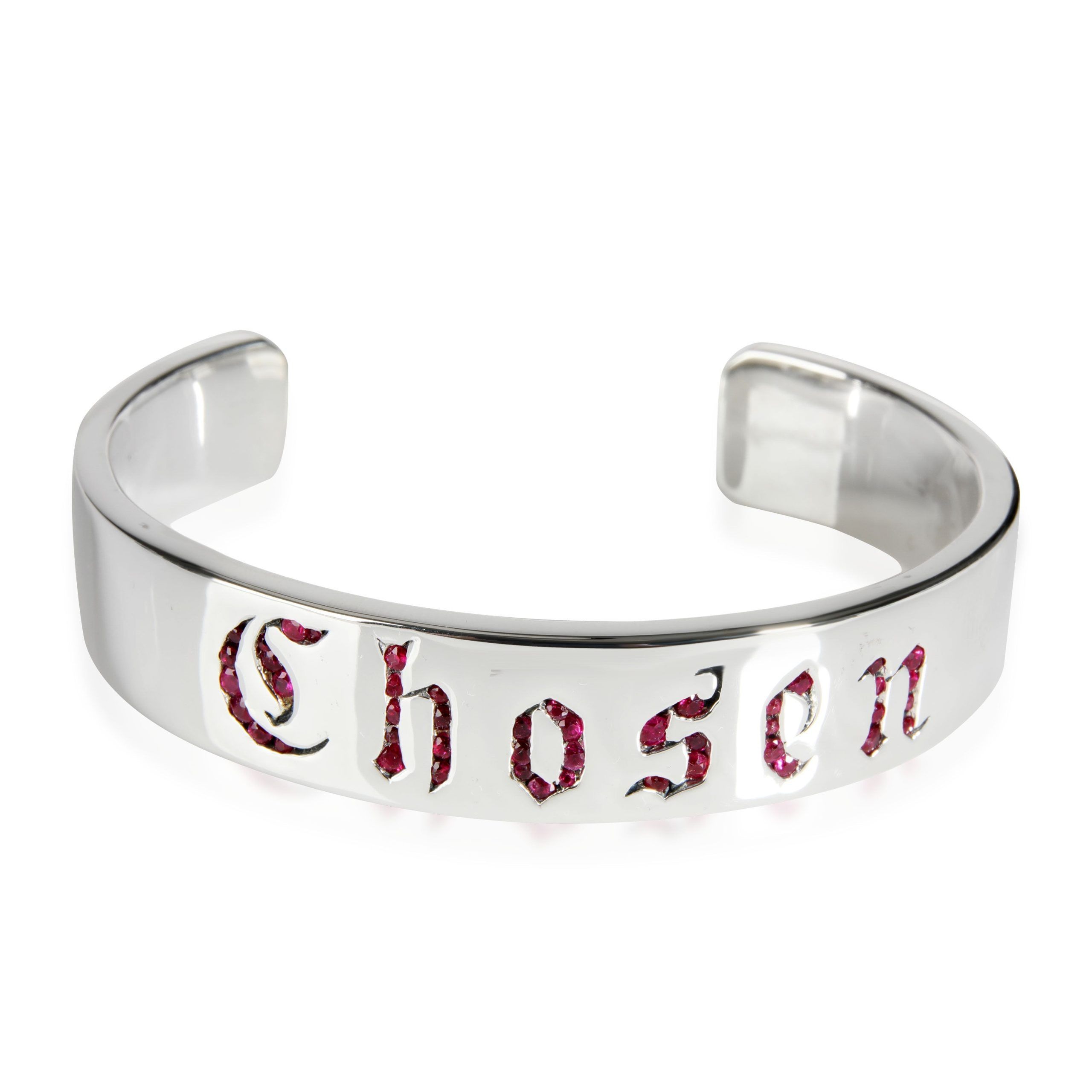 image of Sterling Silver King Baby Chosen Ruby Cuff, Women's