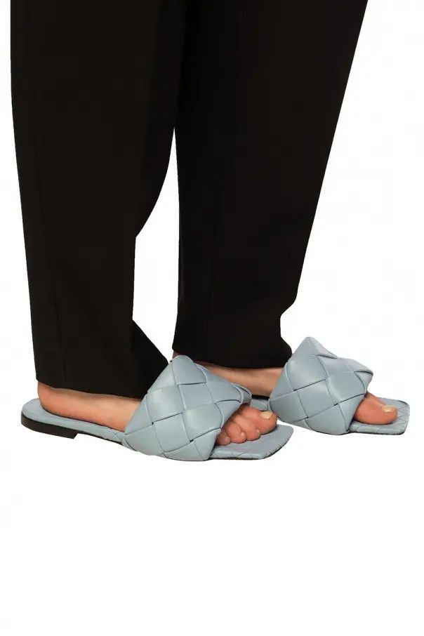 Bottega Veneta o1n1vont1224 Lido Flats in Light Blue Size US 4.5 / IT 34.5 - 2 Thumbnail