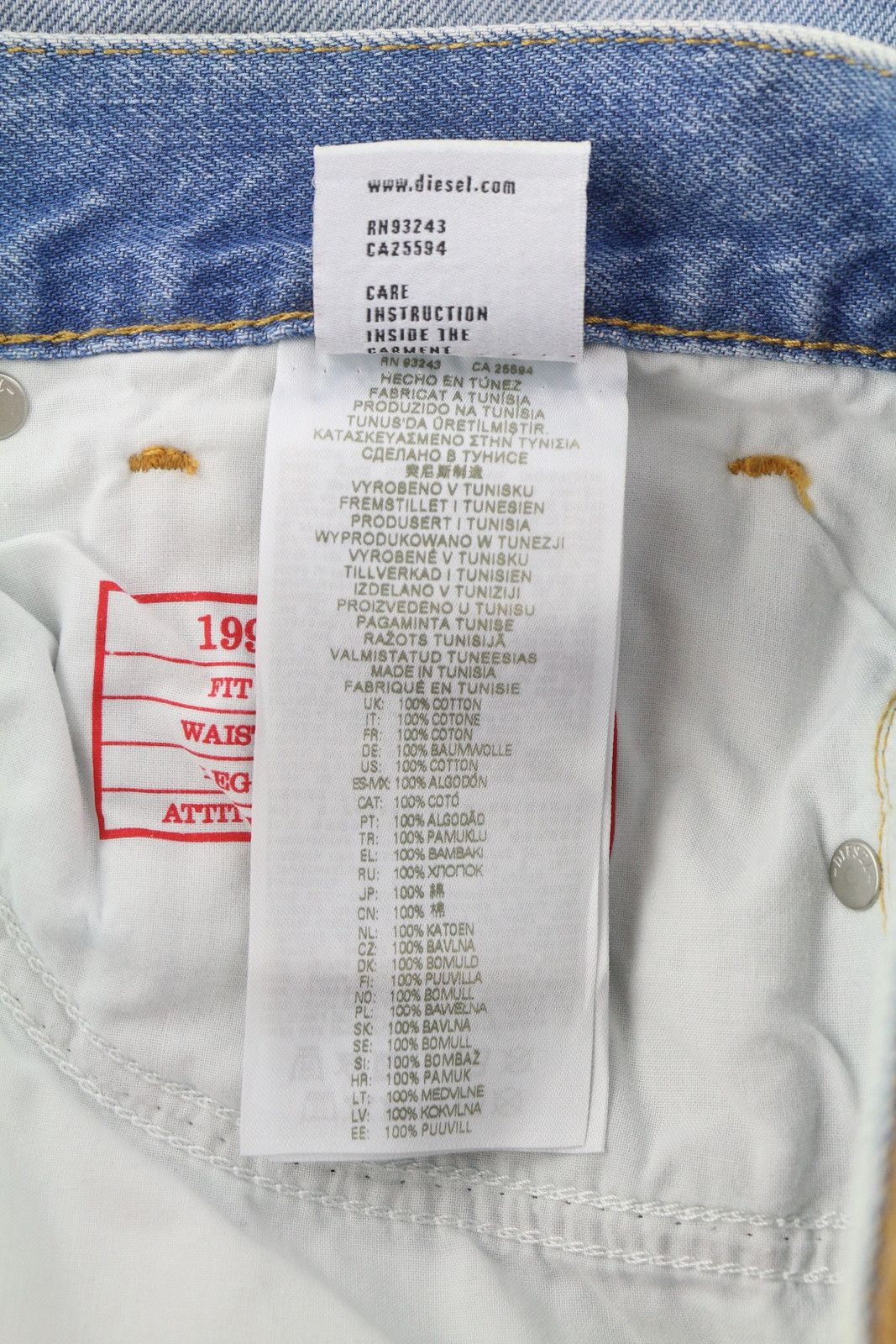 Diesel 1995 D-SARK 09I29 W32/L34 Blue Slim Straight 85404 Size US 32 / EU 48 - 7 Thumbnail