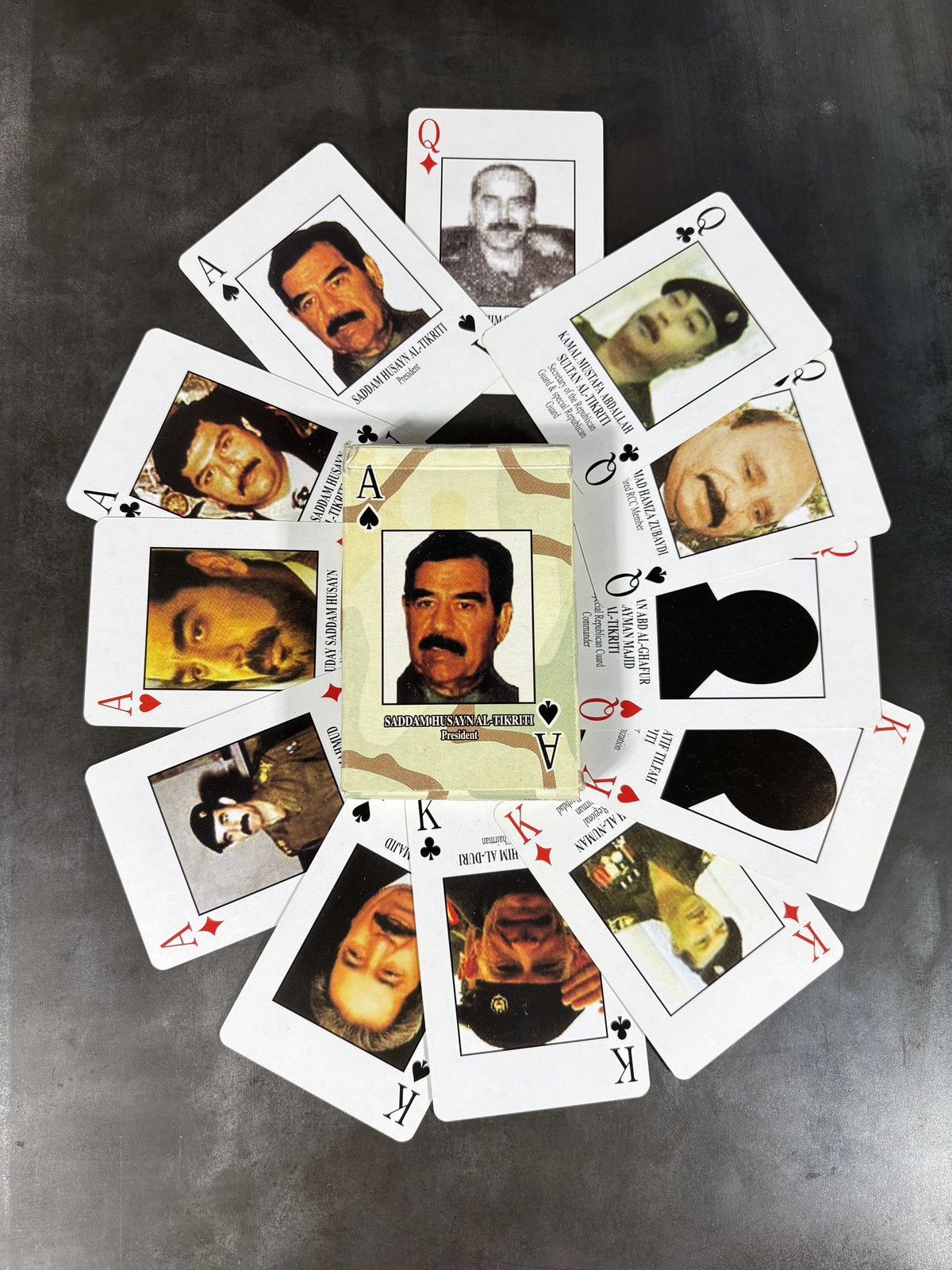 Vintage Desert Storm Most Wanted Playing Cards Vintage Iraq Saddam Size ONE SIZE - 12 Thumbnail