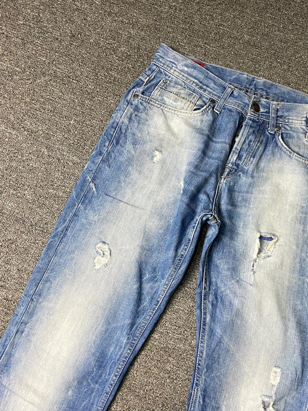 Designer × Vintage × Zara ZARA JEANS 1975 Distressed Ripped Denim (131) Size US 32 / EU 48 - 9 Thumbnail