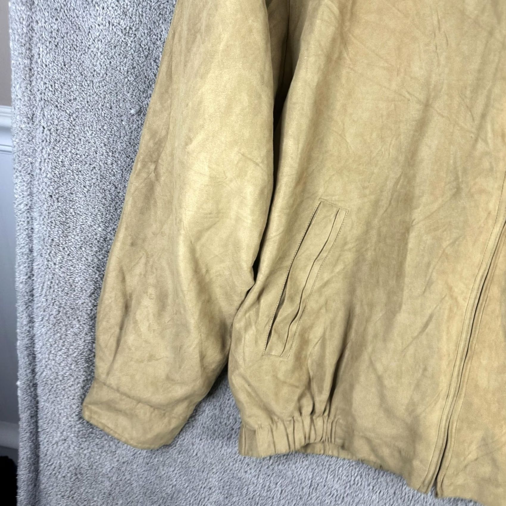 Vintage Rainforest Jacket Mens L Beige Microfiber Bomber Full Zip Lined Casual Jackets Size US L / EU 52-54 / 3 - 2 Thumbnail