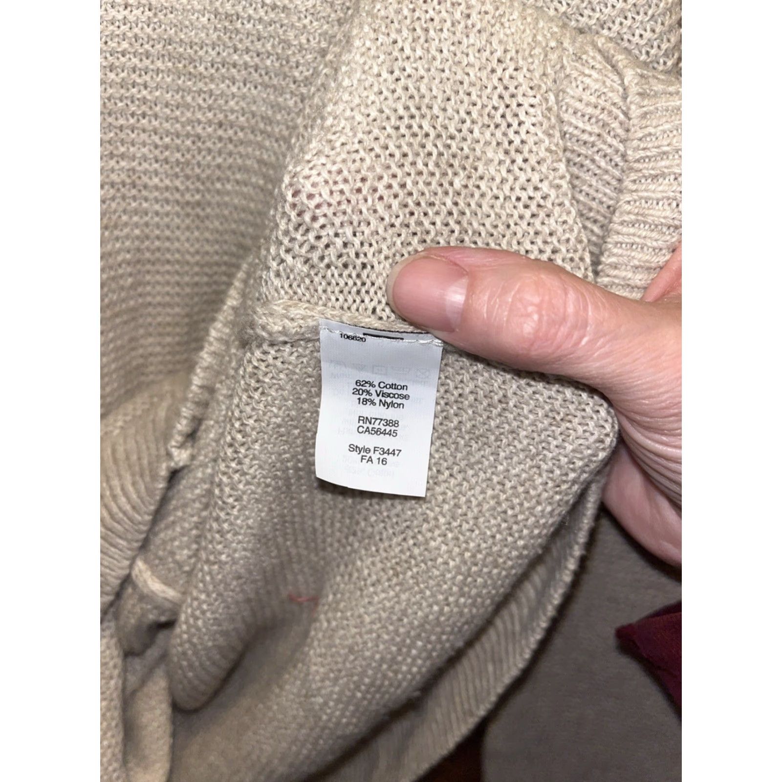 Madewell Madewell Cable-Knit Sweater Beige XS Pullover Casual Bohemian Womens Size XS / US 0-2 / IT 36-38 - 5 Thumbnail