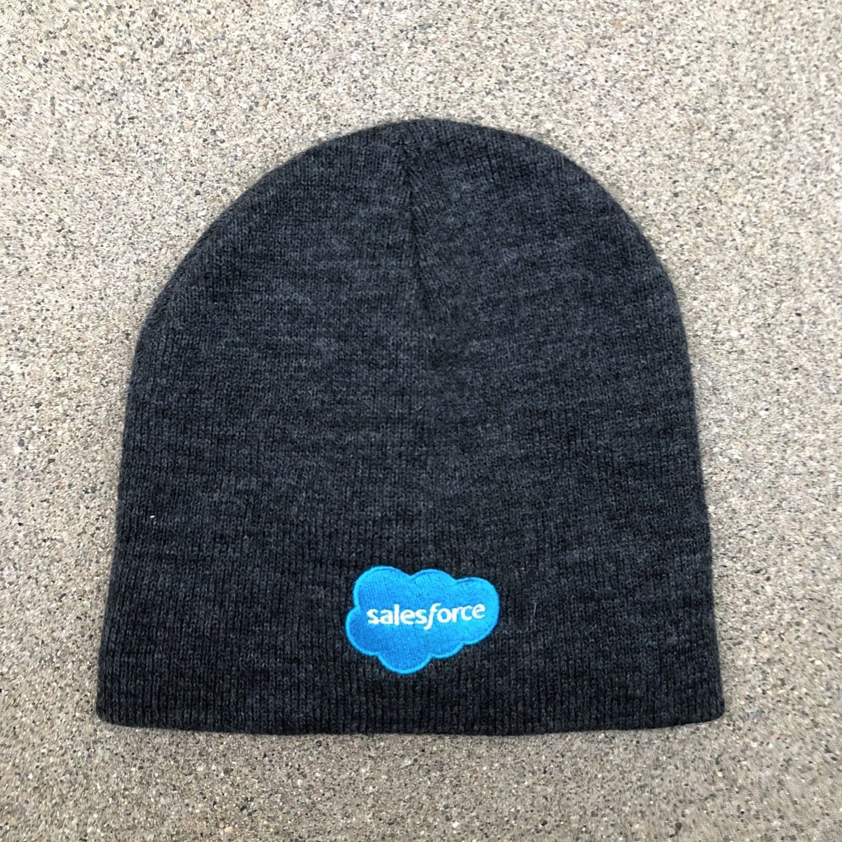 Vintage SALESFORCE Beanie Hat One Size Grey Company Employee Cap Unisex Size ONE SIZE - 2 Thumbnail