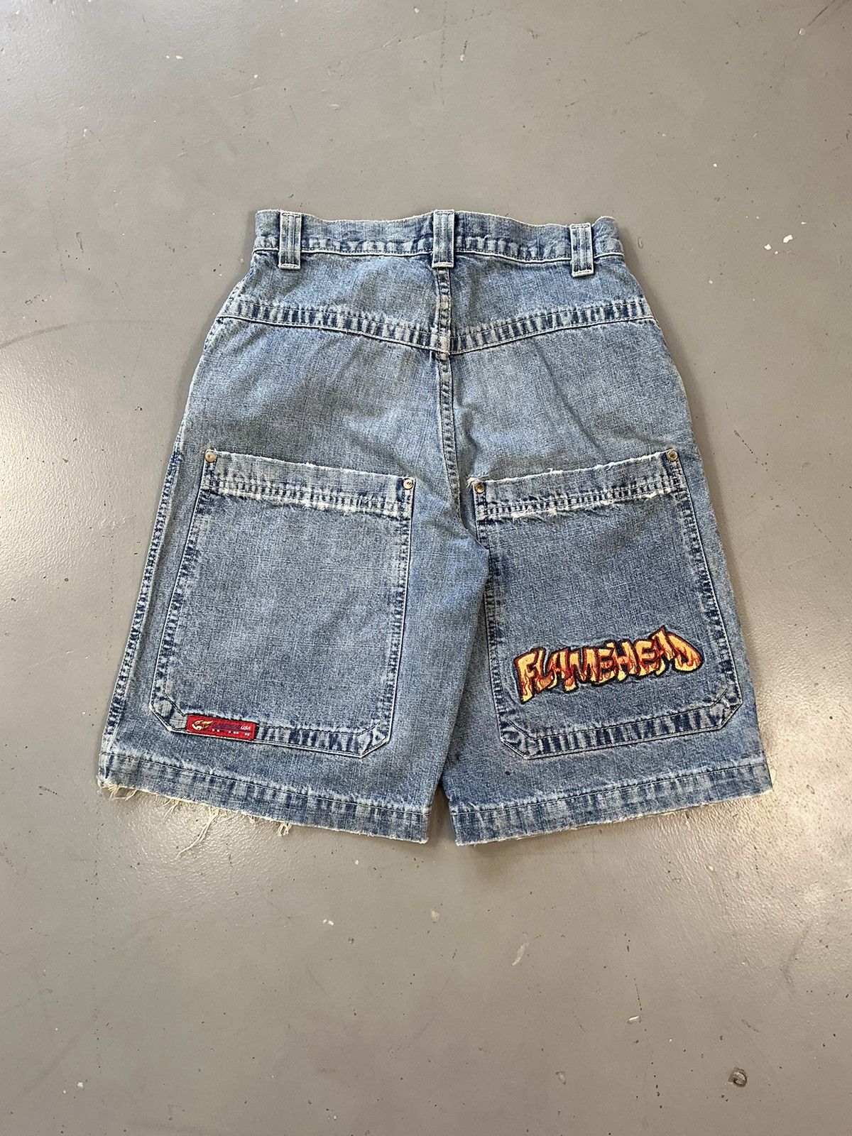 JNCO Vintage flamehead crazy boy printed denim jort Size US 28 / EU 44 - 9 Thumbnail