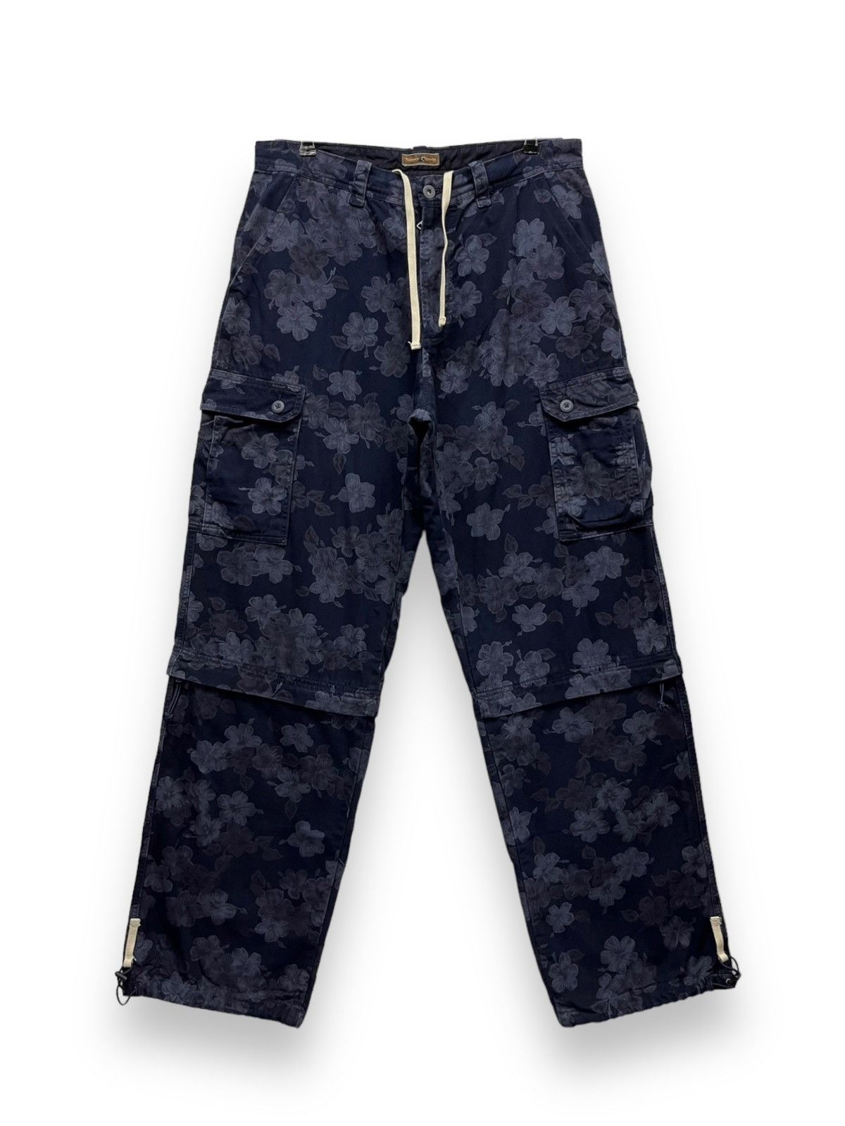 Comme des Garcons 🔥2-Way Baggy Cargo Full Print Floral Denim Tears Inspired Size US 33 - 2 Thumbnail