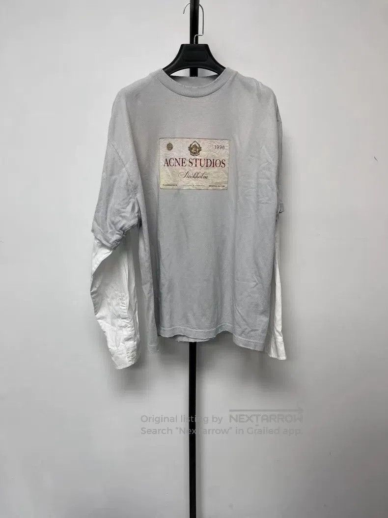 Acne Studios Acne Studios Letter faux two-piece long-sleeve Size US S / EU 44-46 / 1 - 1 Thumbnail