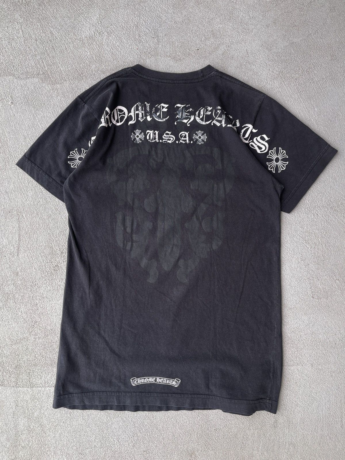 image of Steal! 2010S Chrome Hearts Usa Dagger Logo Pocket Tee in Black, Men's (Size Small)