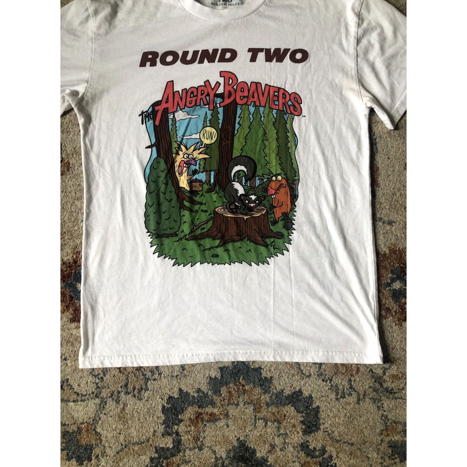 Round Two Round Two The Angry Beavers Tee Mens M White Nickelodeon Retro Shirt Size US M / EU 48-50 / 2 - 5 Thumbnail