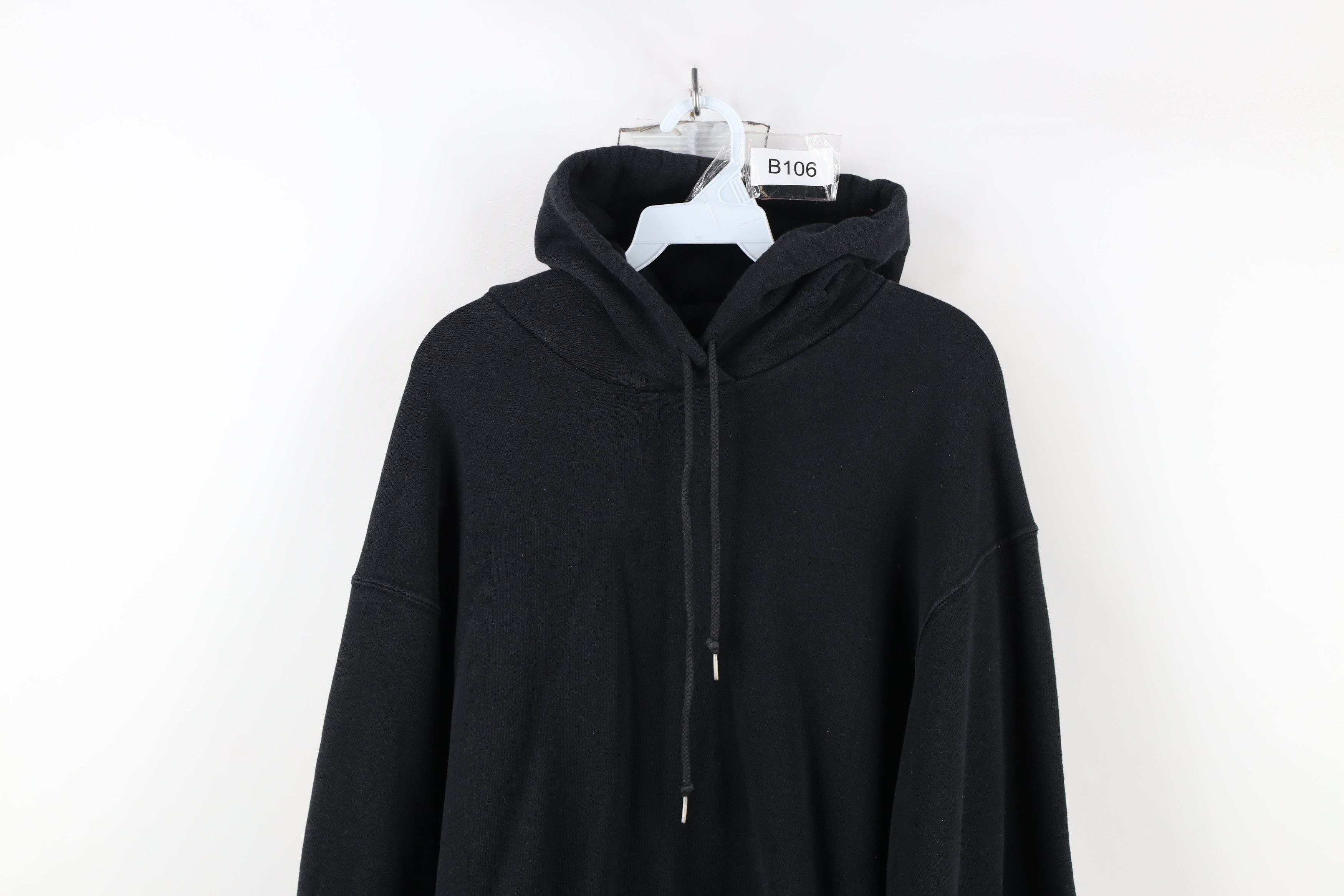 Vintage Vintage 90s Streetwear Heavyweight Side Pocket Hoodie Black Size US XL / EU 56 / 4 - 2 Thumbnail