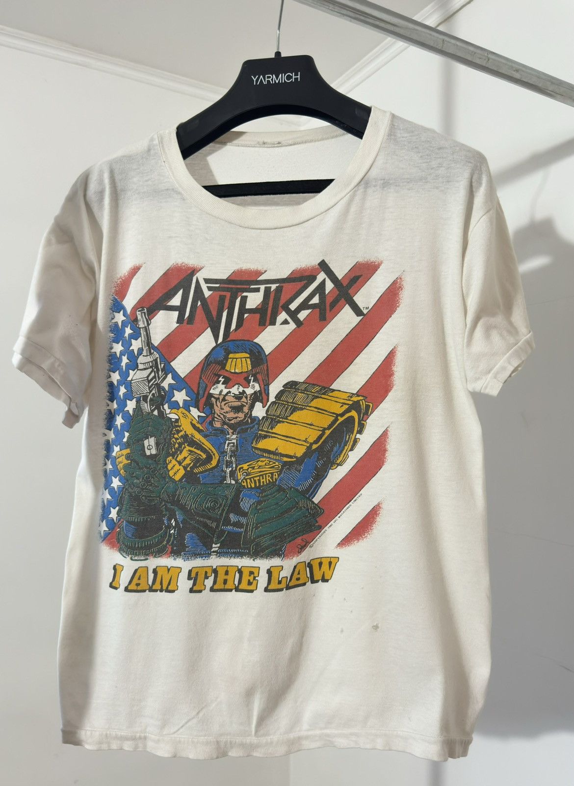 Band Tees Vintage 1987 ANTHRAX "I am The Law" Band Tee Size US M / EU 48-50 / 2 - 2 Thumbnail