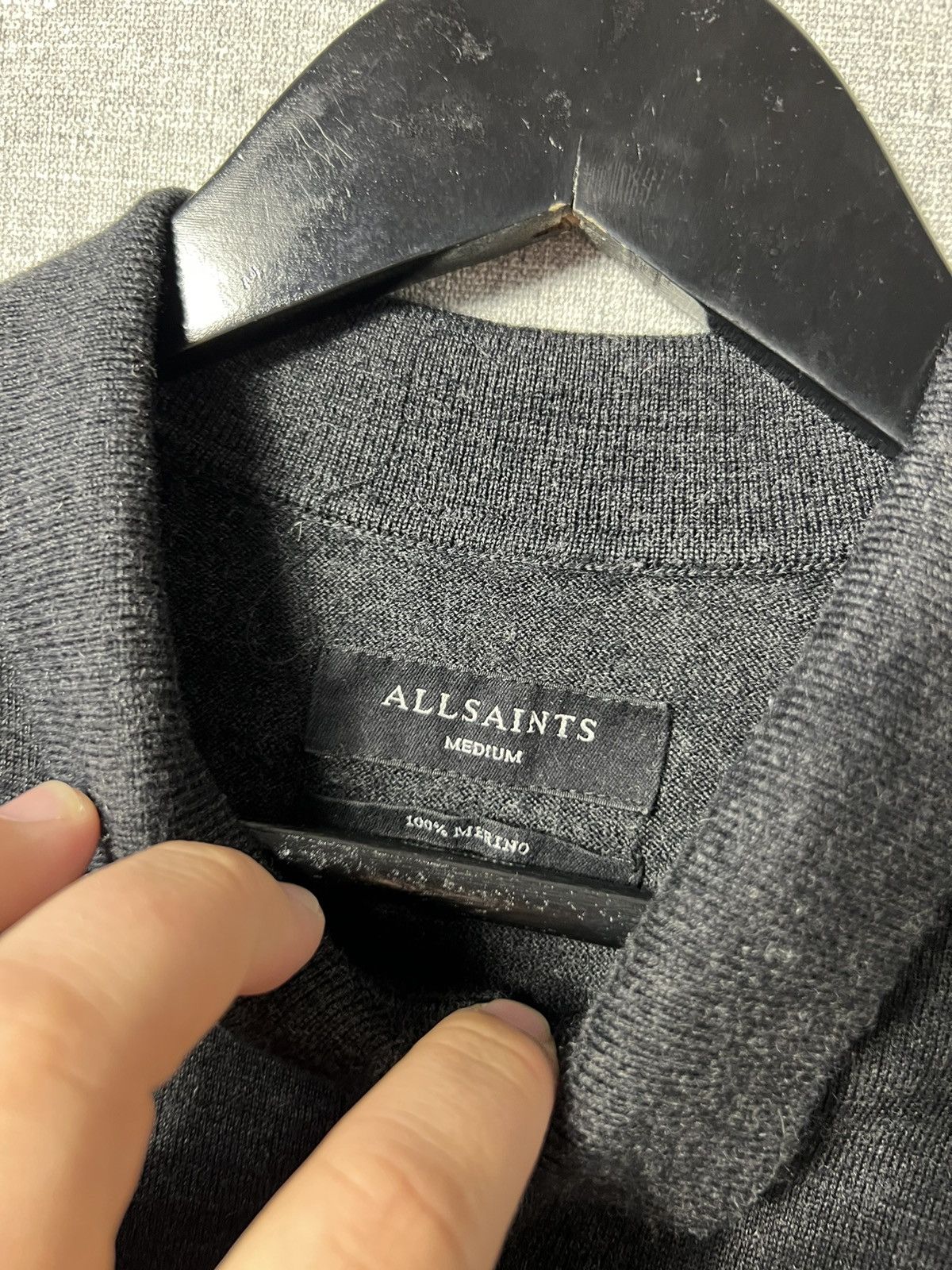 Allsaints Rare Allsaints Lang Merino Wool Polo Long Sleeve Size US M / EU 48-50 / 2 - 7 Thumbnail