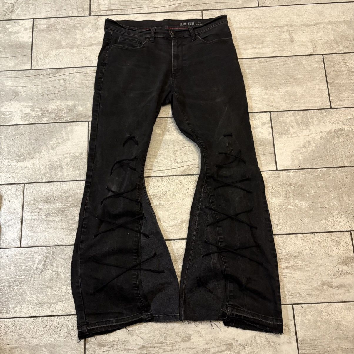 Japanese Brand rare wax handmade streetwear jeans Size US 34 / EU 50 - 4 Thumbnail