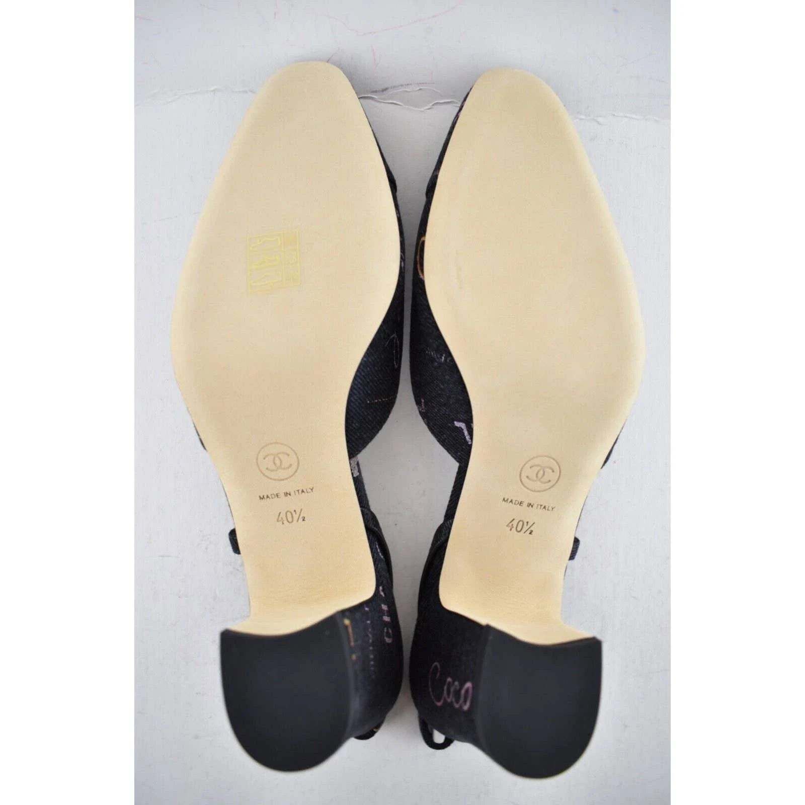 Chanel 22P Mademoiselle Coco Sling Slingback Sandal Heel 40.5 Size US 10.5 / IT 40.5 - 12 Thumbnail