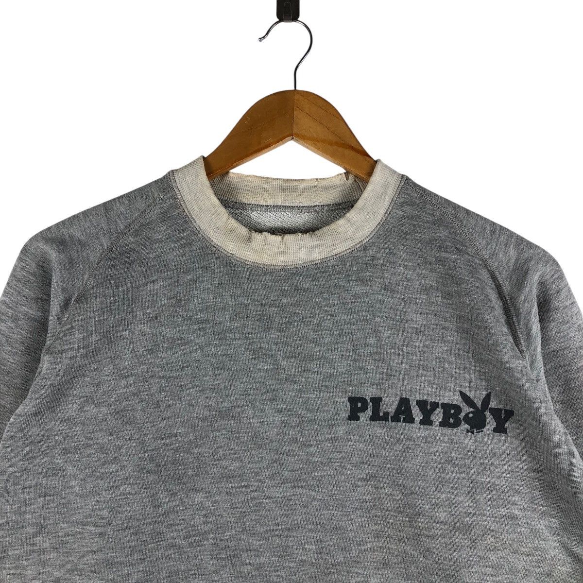 Playboy × Vintage Vintage 80s PLAYBOY Sweatshirt Pullover Jumper Size US L / EU 52-54 / 3 - 2 Thumbnail