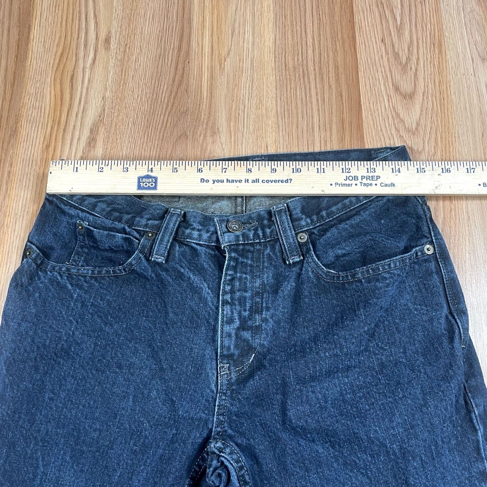 Denime Freeworld Co. Jeans Mens 30Wx31L Skinny Dark Blue Wash Denim Pants Size US 30 / EU 46 - 3 Thumbnail