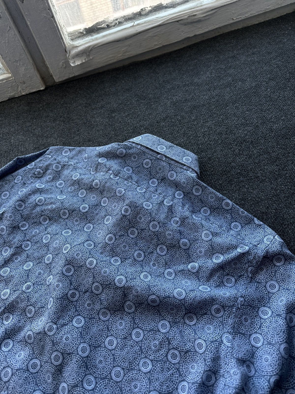 Strenstroms 🚨Stenstroms Men 15 1/2 39 M Casual Shirt blue luxury flowers Size US M / EU 48-50 / 2 - 9 Thumbnail