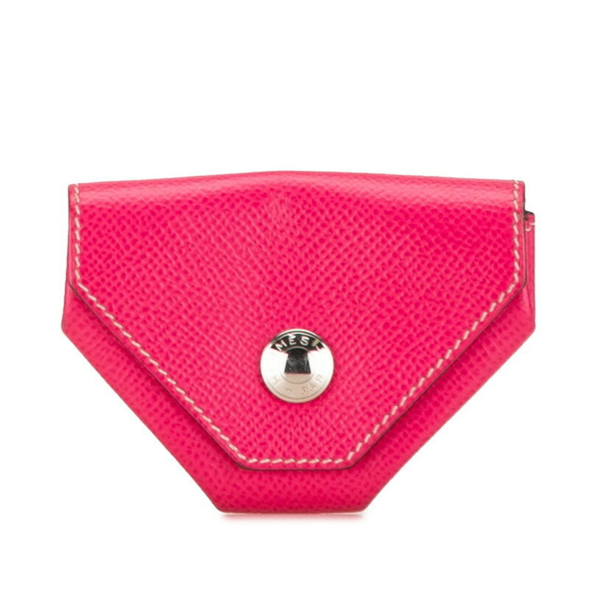 Hermes Levan Quatre Coin Case Purse Pink Epsom Leather Women's HERMES