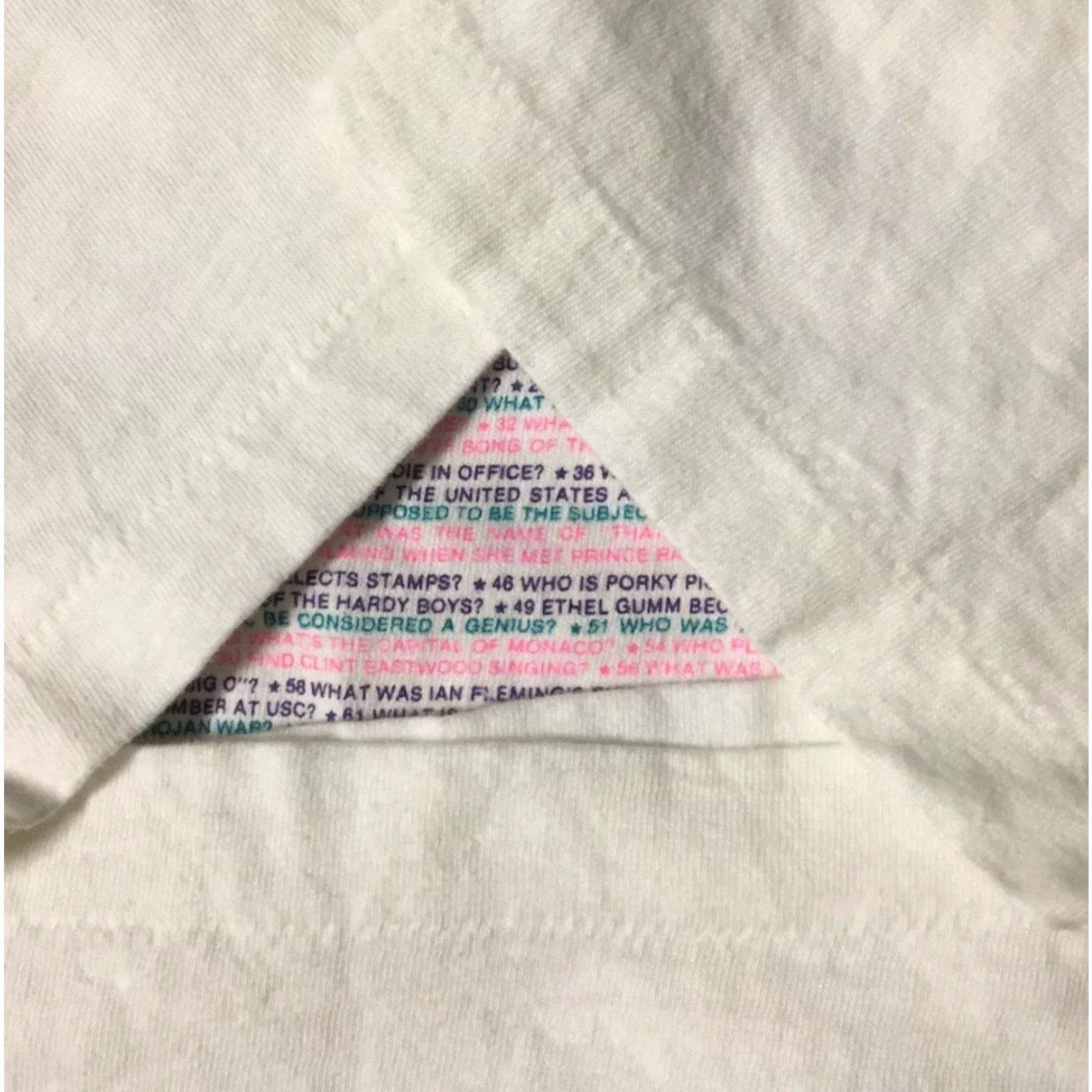 Anvil Vtg 80s Trivia Shirt S Single Stitch USA Pop Culture Funny TV Movie Jeopardy 70s Size US S / EU 44-46 / 1 - 6 Thumbnail