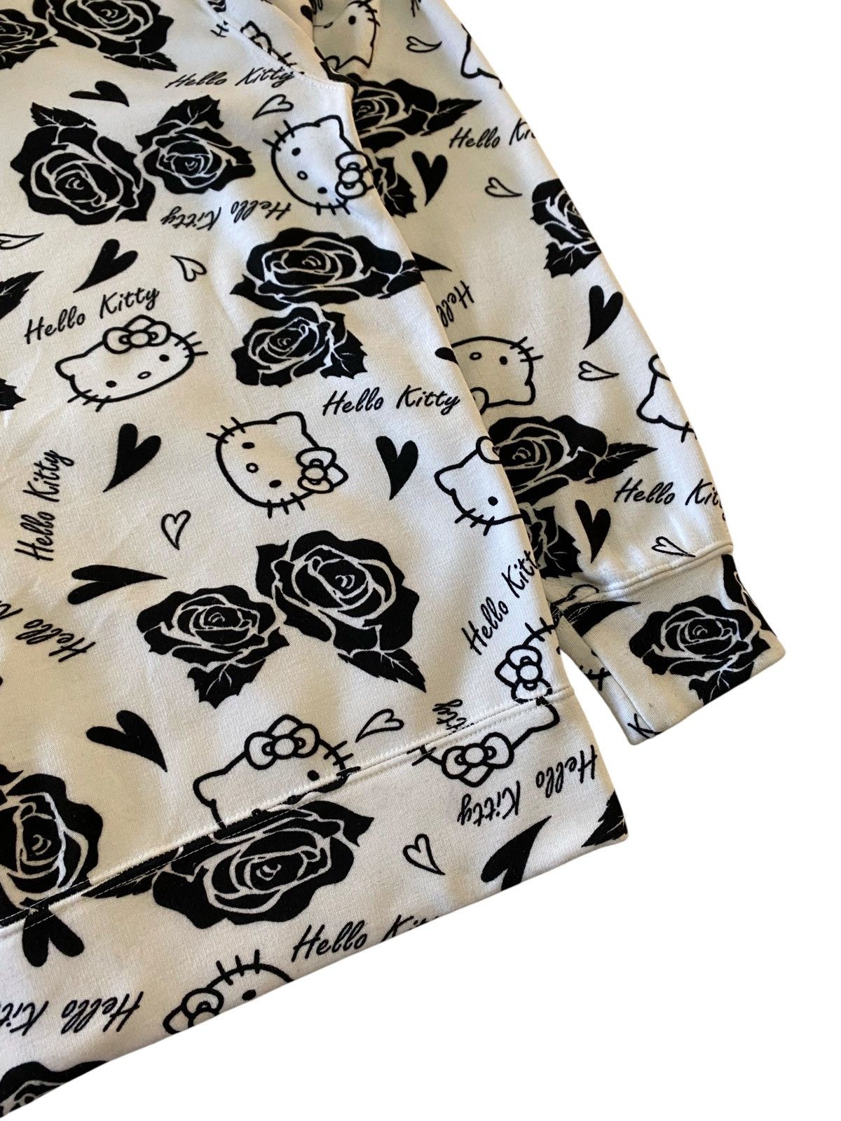 Japanese Brand Fur Hello Kitty Japan All Over Print Zip Hoodie Black White Size US M / EU 48-50 / 2 - 14 Thumbnail