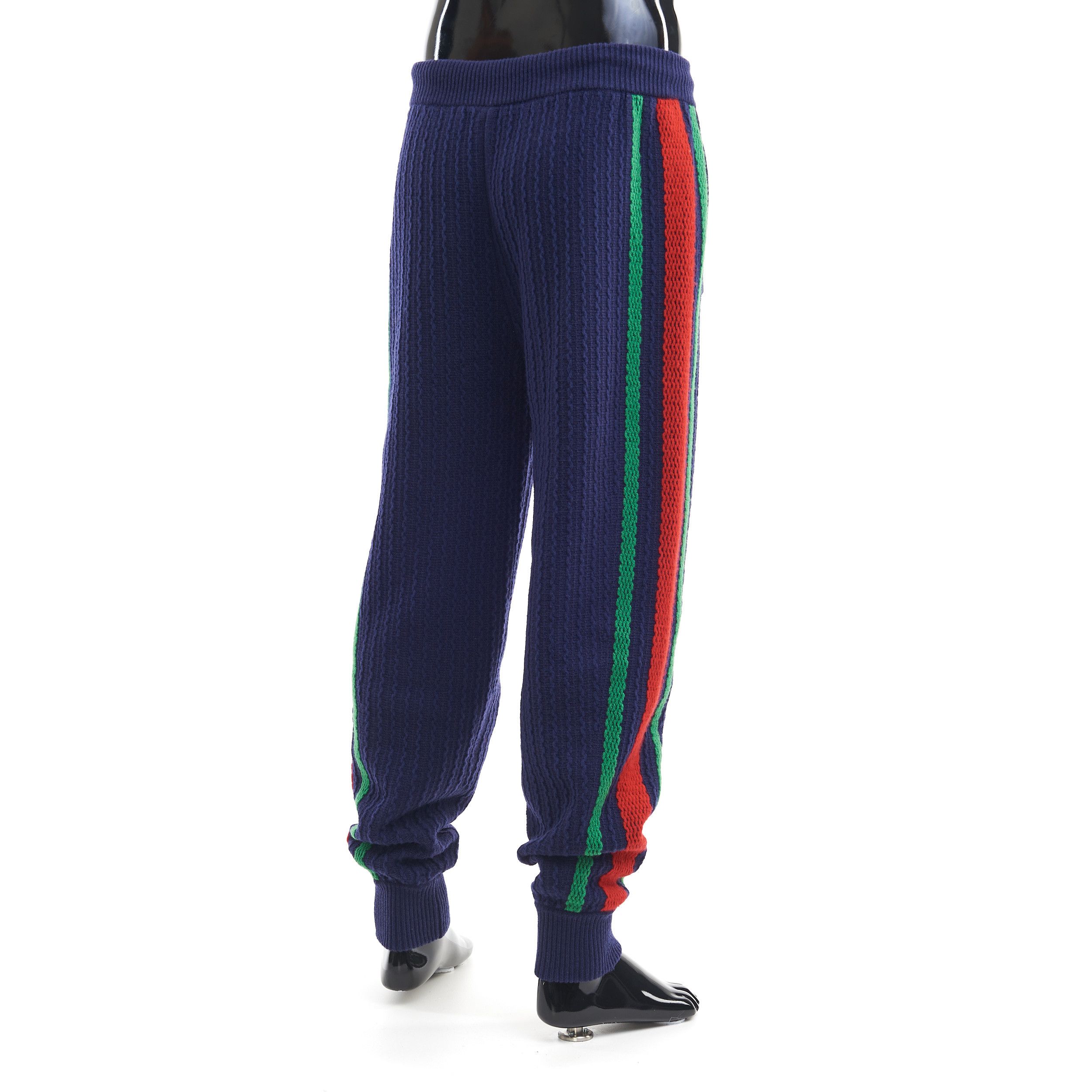 Gucci Jogging Pants In Dark Blue Cable Knit Wool Size US 34 / EU 50 - 6 Thumbnail