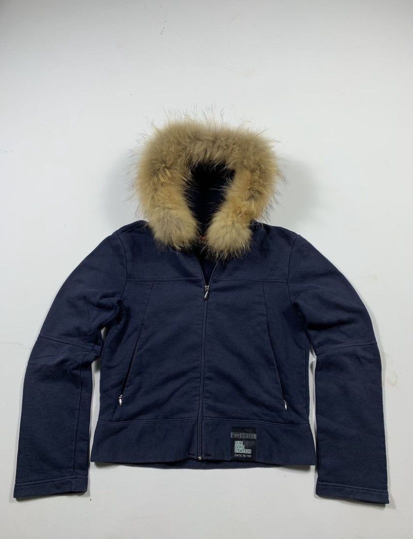 Diesel Y2k Diesel Cropped Zip Fur Hoodie ifsix lgb style Size US S / EU 44-46 / 1 - 1 Thumbnail