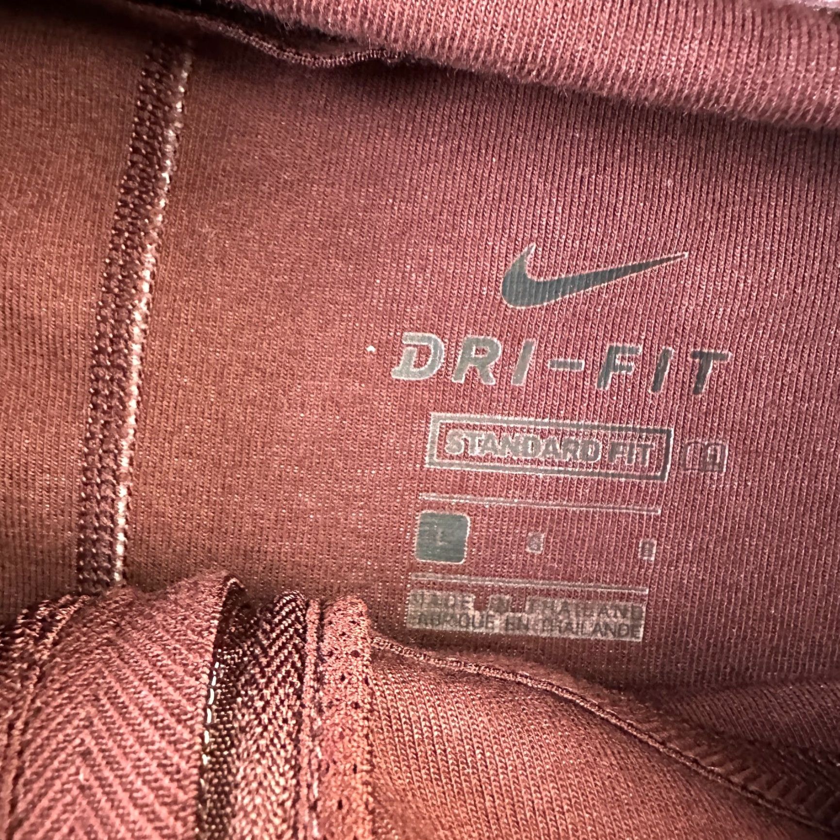 Nike Nike Hoodie Men Large Red Pullover Fleece Dri-Fit Logo Sportswear Size US L / EU 52-54 / 3 - 6 Thumbnail