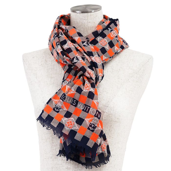 Louis Vuitton Louis Vuitton Louis Vuitton Cotton Stole Textile Scarf 401910 DUTY FREE for USA Size ONE SIZE - 1 Thumbnail