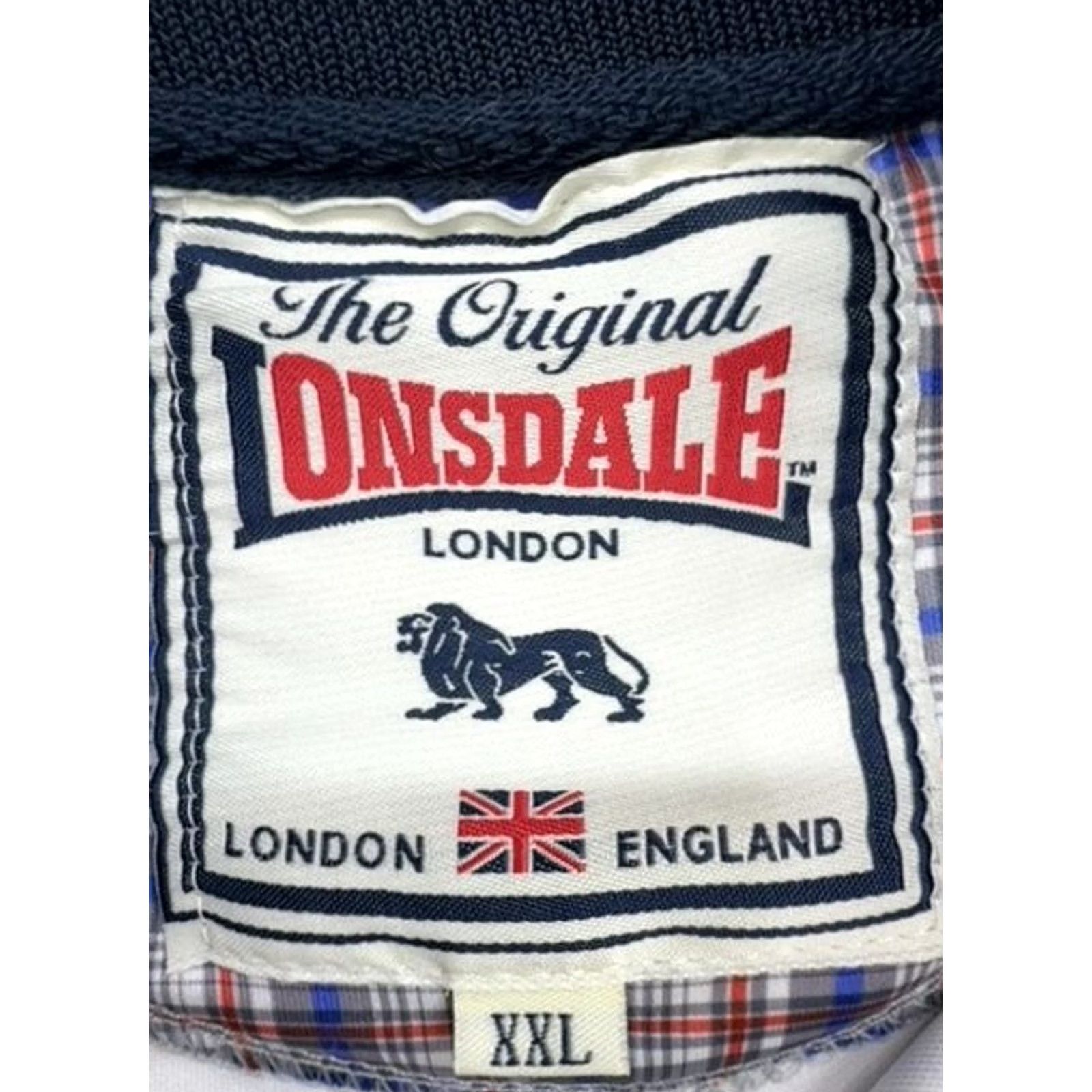 Lonsdale Lonsdale Navy Plaid Cotton Activewear Jacket XL Stand-up Collar Men Jacket XL Navy Plaid Cotton Activewear Size US XL / EU 56 / 4 - 3 Thumbnail