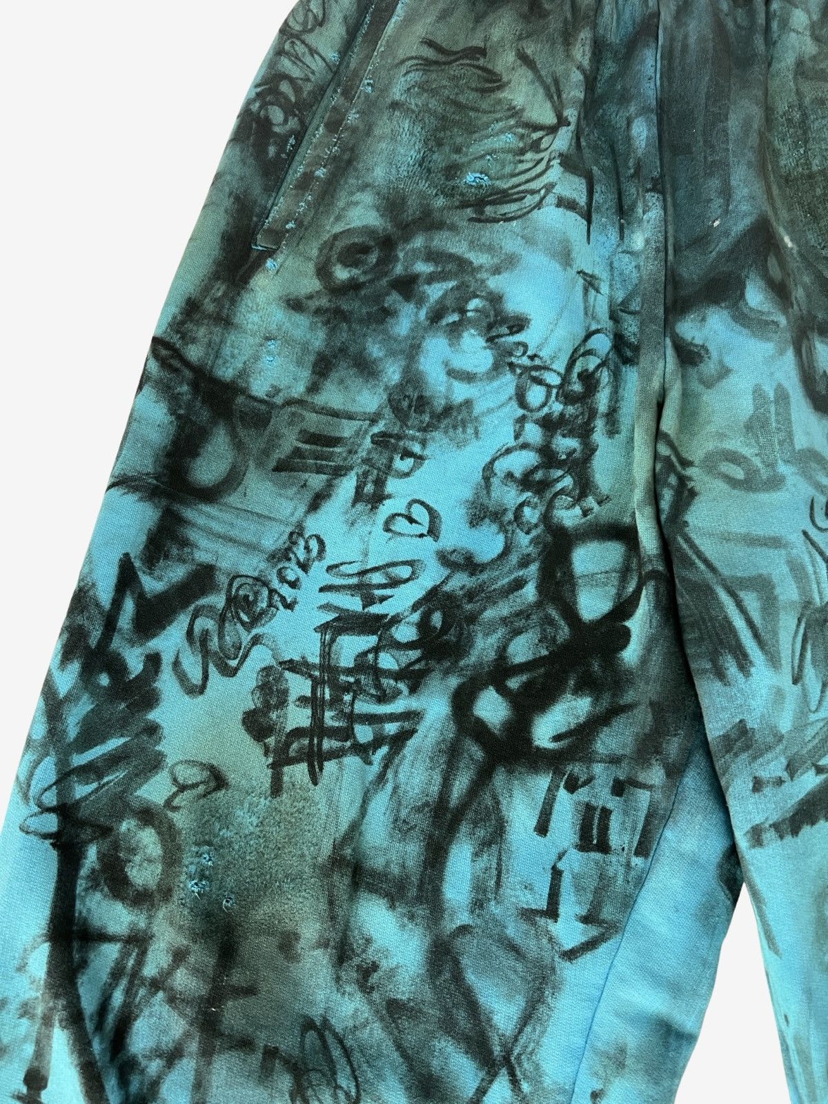 Balenciaga Balenciaga SS23 Blue Skater Graffiti Sweatpants Size US 30 / EU 46 - 3 Thumbnail