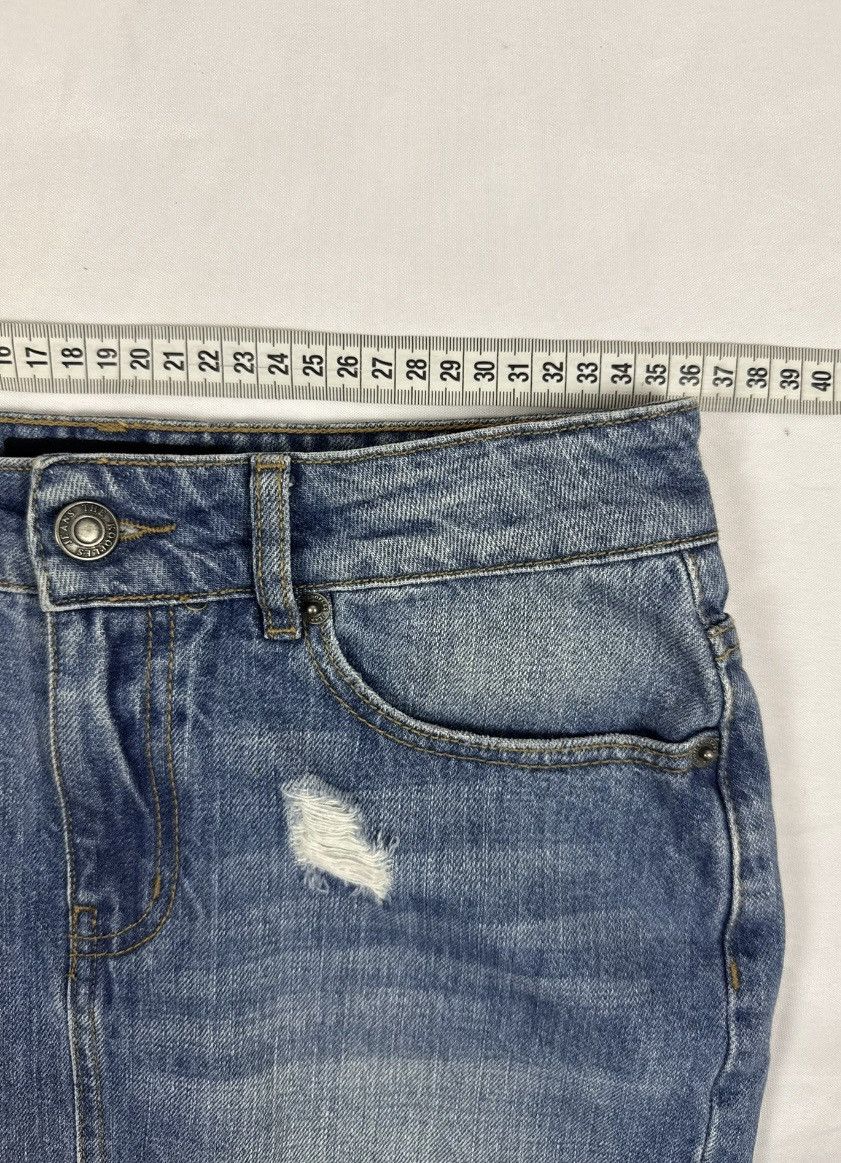 The Kooples Distressed / Ripped Denim Pencil Skirt Size 25" / US 0 / IT 36 - 8 Thumbnail