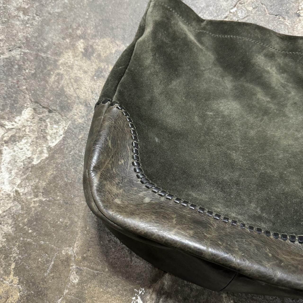 Frye Frye Leather Suede Green Shoulder Bag Size ONE SIZE - 4 Thumbnail