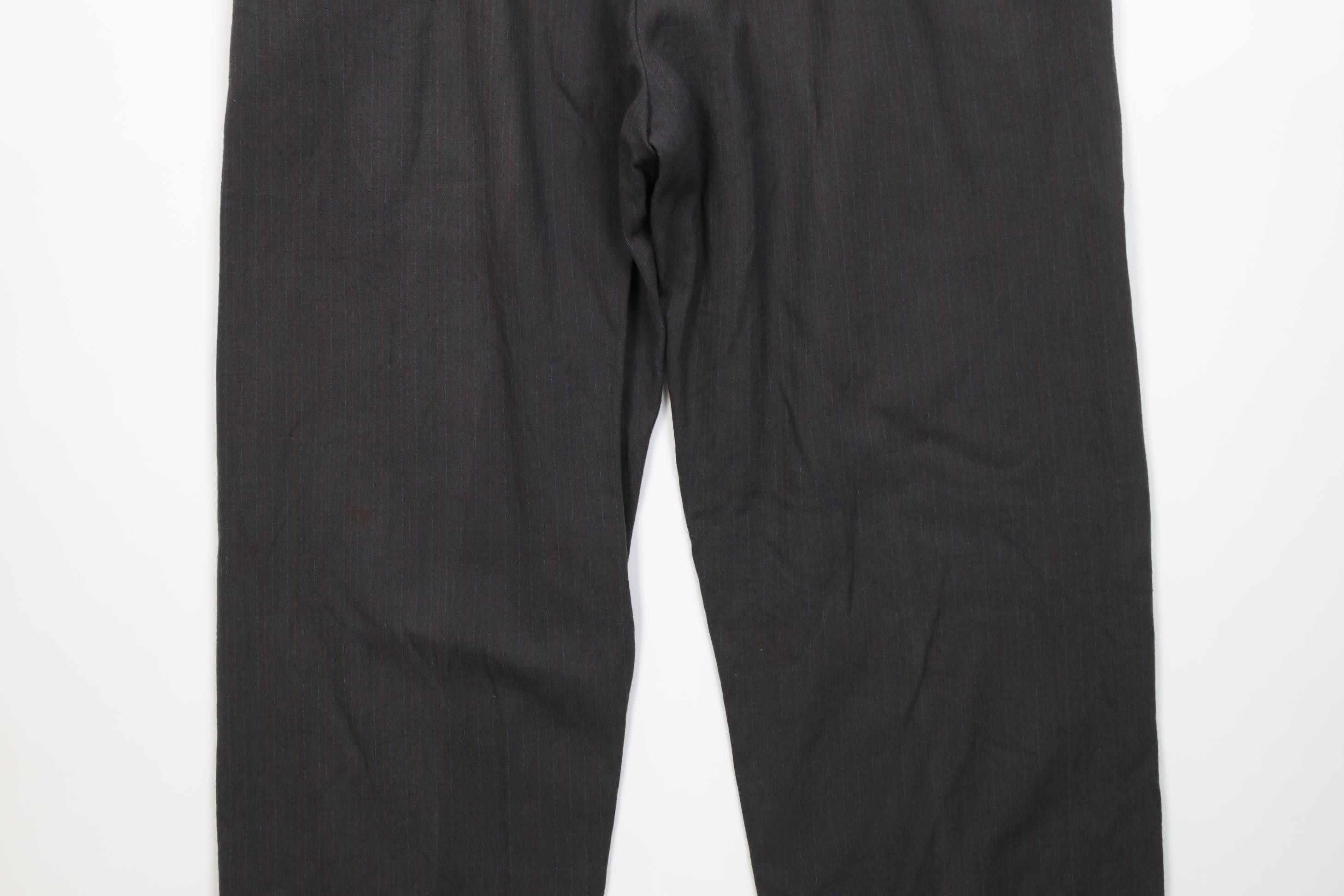 Vintage Vintage 50s Rayon Gabardine Striped Wide Leg Chino Pants USA Size US 38 / EU 54 - 13 Thumbnail