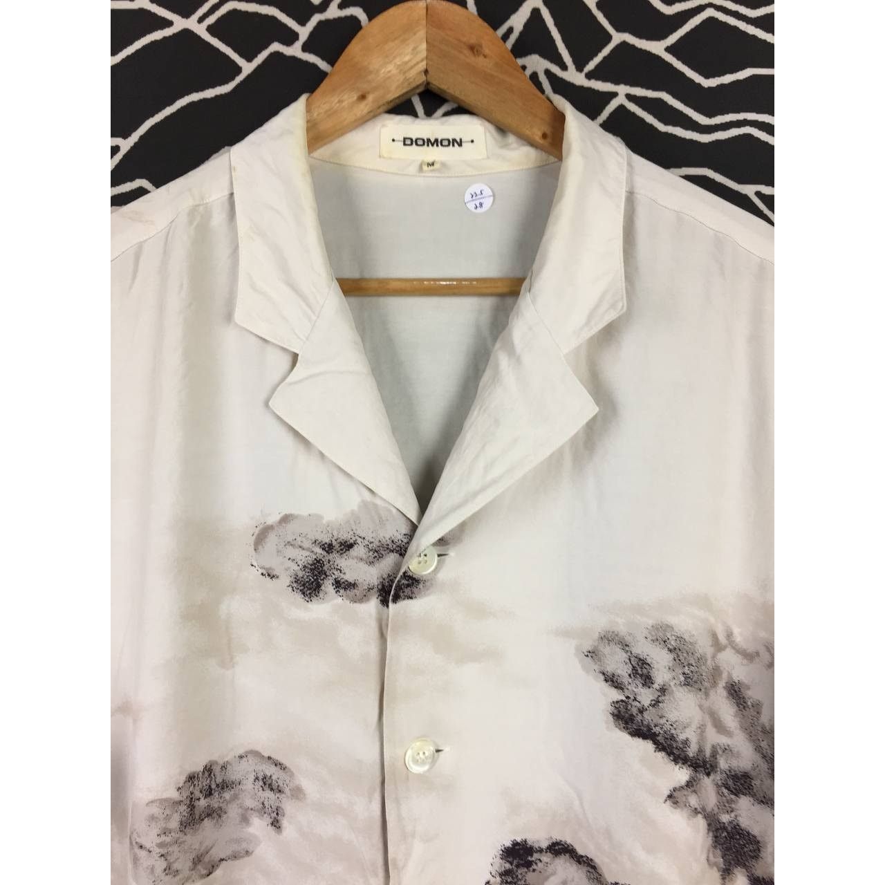 Japanese Brand × Vintage DOMON Japanese Brand Abstract Print Camp Collar Shirt Size US M / EU 48-50 / 2 - 3 Thumbnail