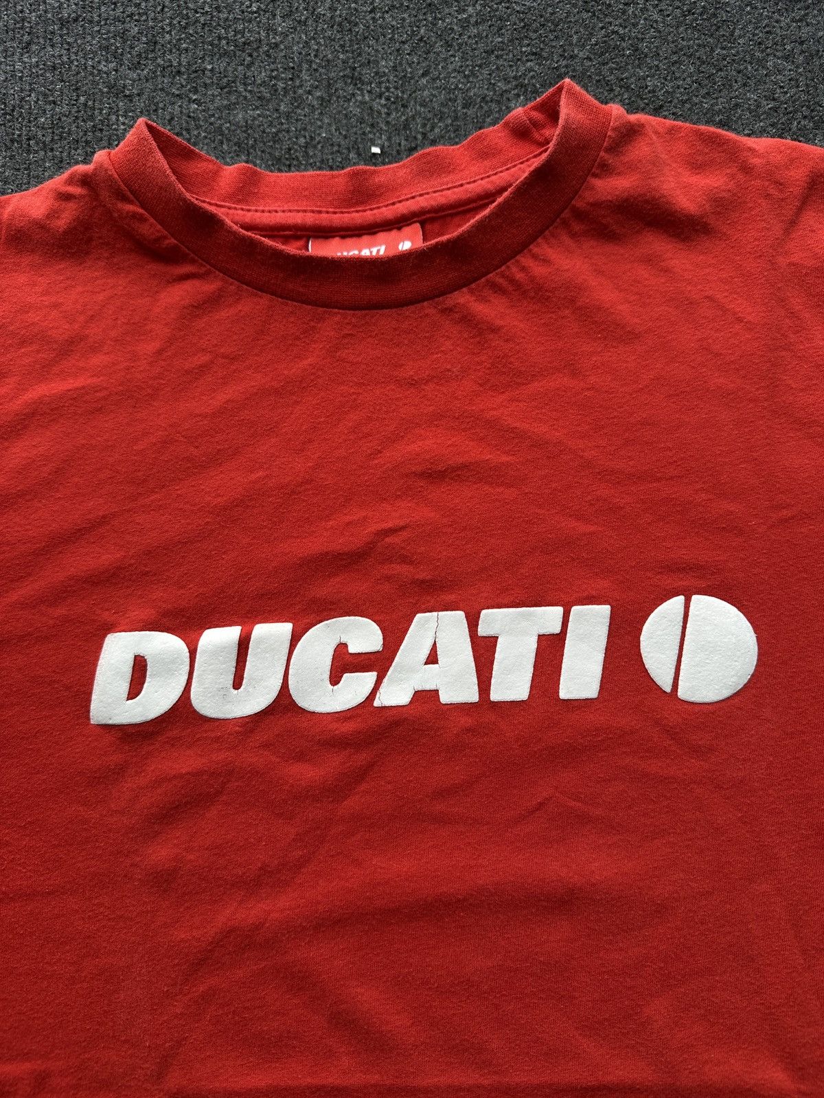 Ducati DUCATI 🚨 RACING RED TEE BIG LOGO MOTORCYCLE MOTO SPORT Size US XL / EU 56 / 4 - 5 Thumbnail