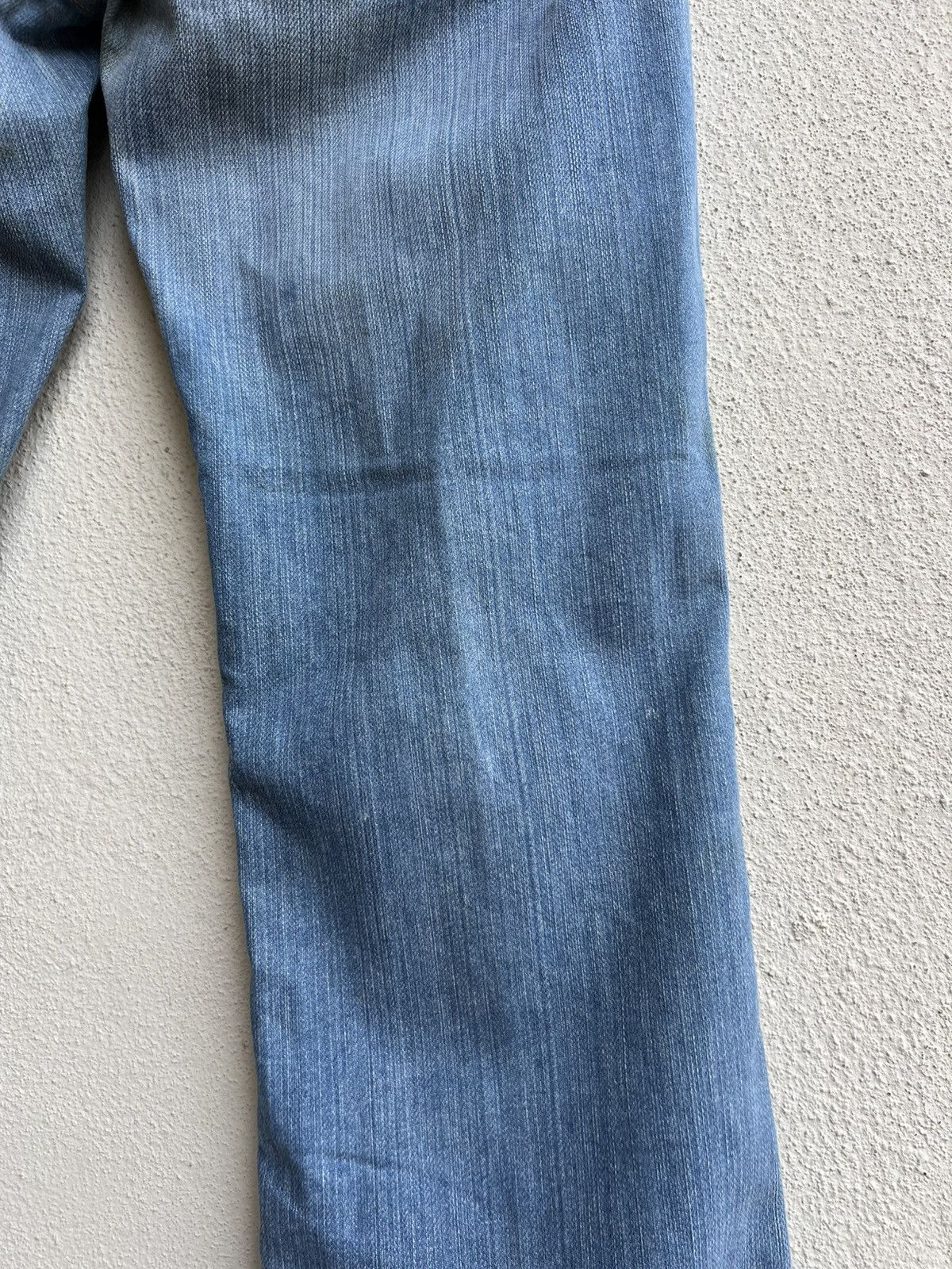 Jimmy Taverniti Vintage 00s Taverniti Embroidery Denim Peggy Flare Jeans Size US 29 - 19 Thumbnail