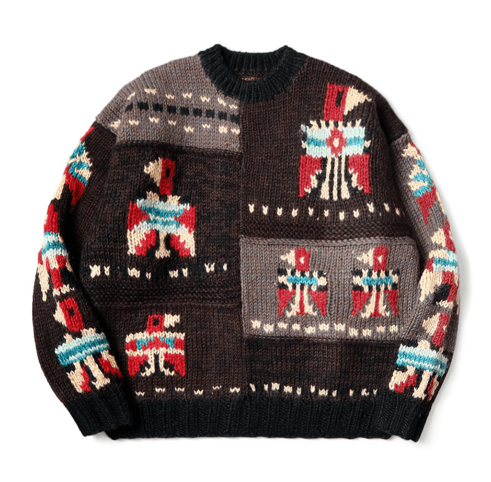 Kapital Hand Knit Santo Domingo Couchin Crew Sweater Size US L / EU 52-54 / 3 - 2 Thumbnail