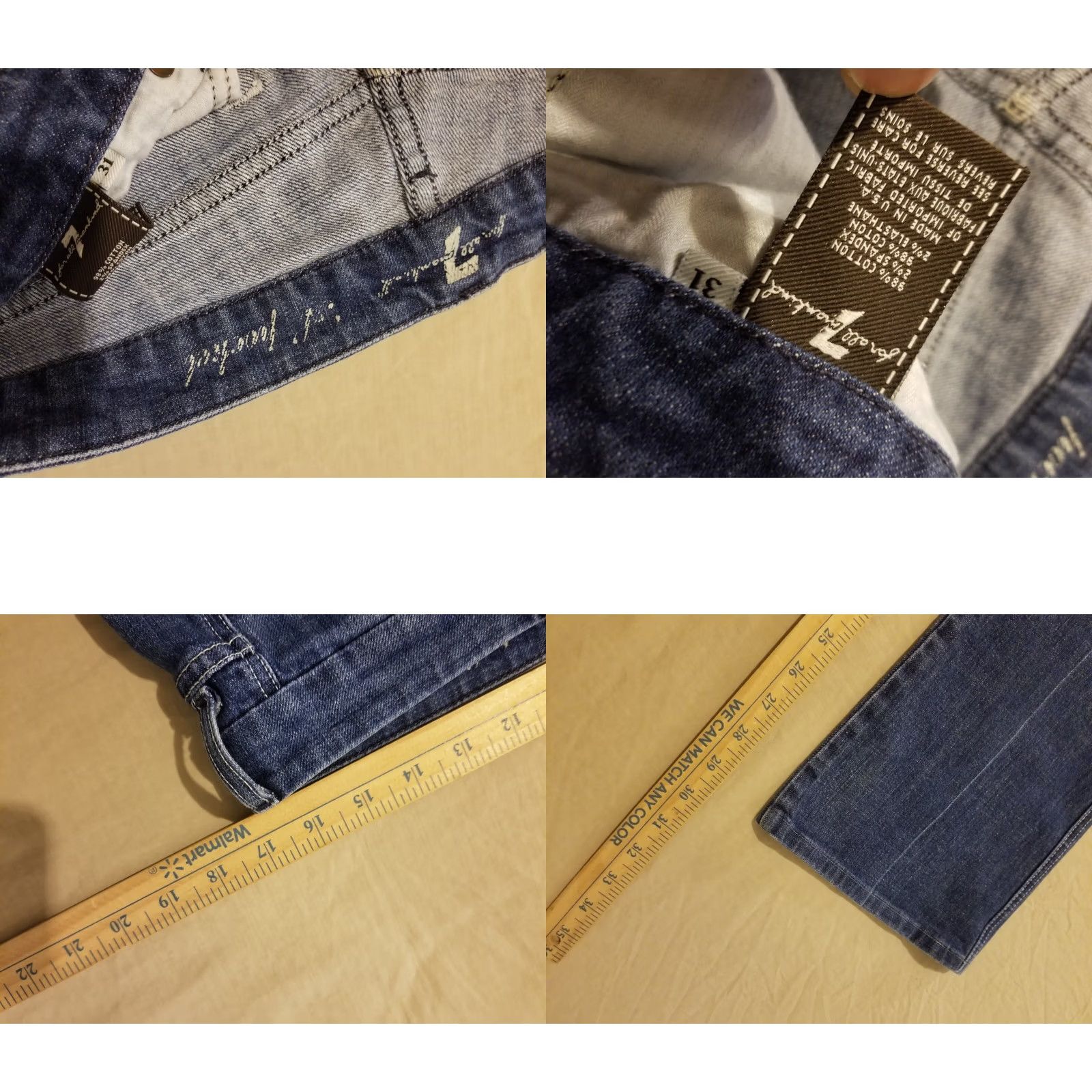 7 For All Mankind Womens 7 For All Mankind Jeans 31 Denim Pants Stretch Flared Blue Womens Jeans Type Denim Stretch Flared 7 For All Mankind Mens? Size 24" / US 00 / IT 34 - 8 Thumbnail