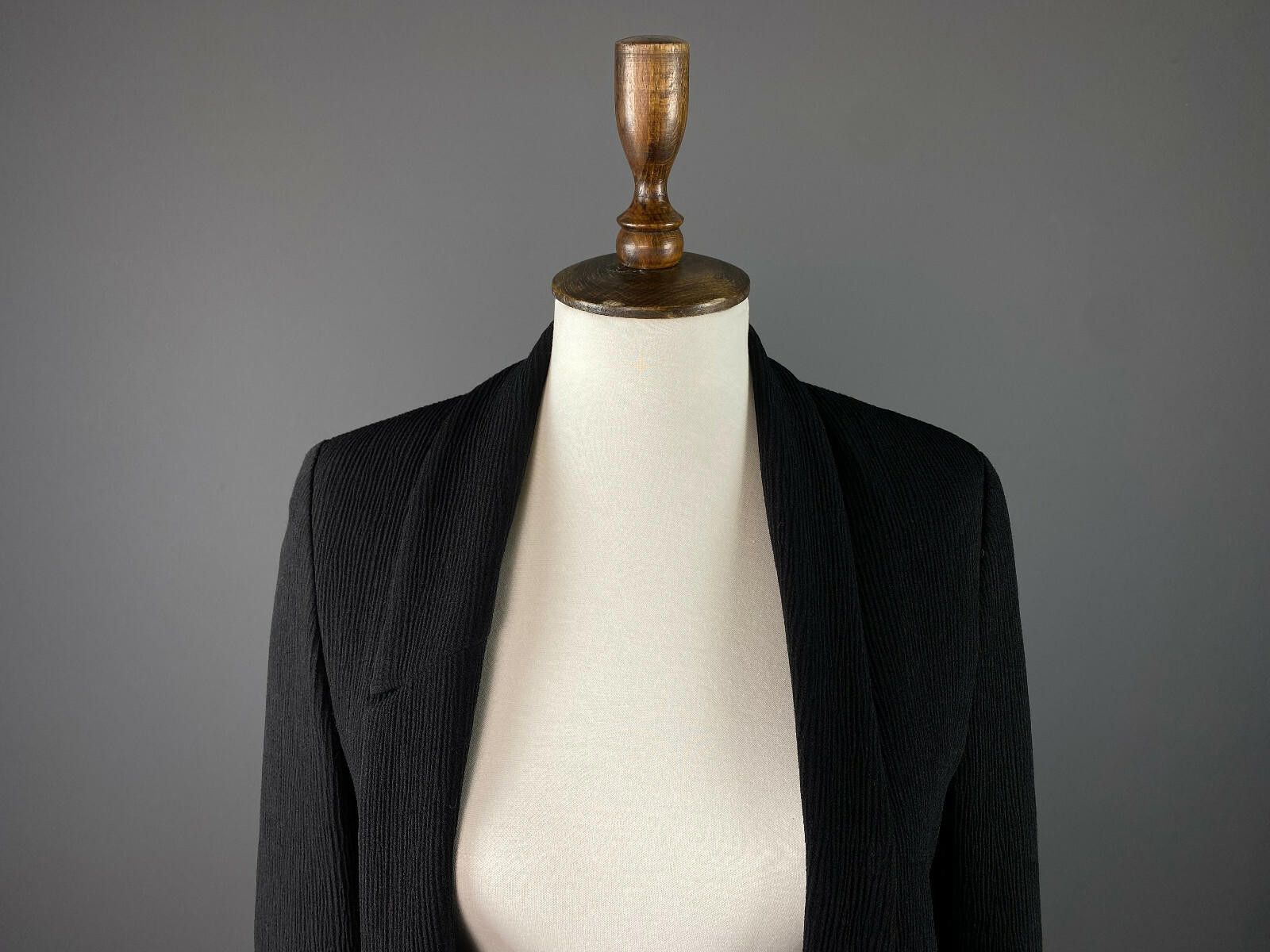 Designer Cop Copine valmont Veste Black Blazer Cape Jacket Size M / US 6-8 / IT 42-44 - 2 Thumbnail
