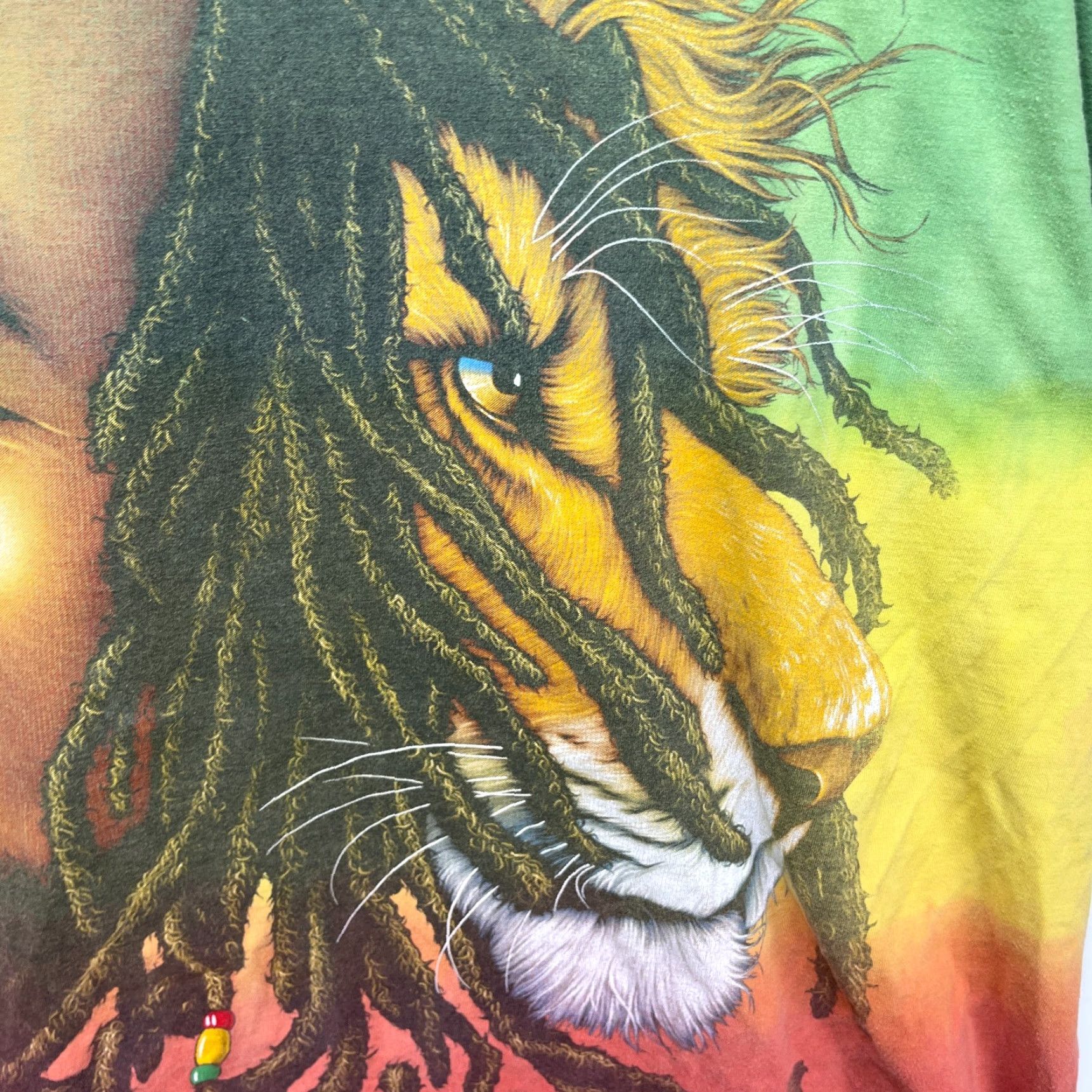 Vintage VINTAGE Bob Marley T-Shirt XL Green Men Size US XL / EU 56 / 4 - 4 Thumbnail