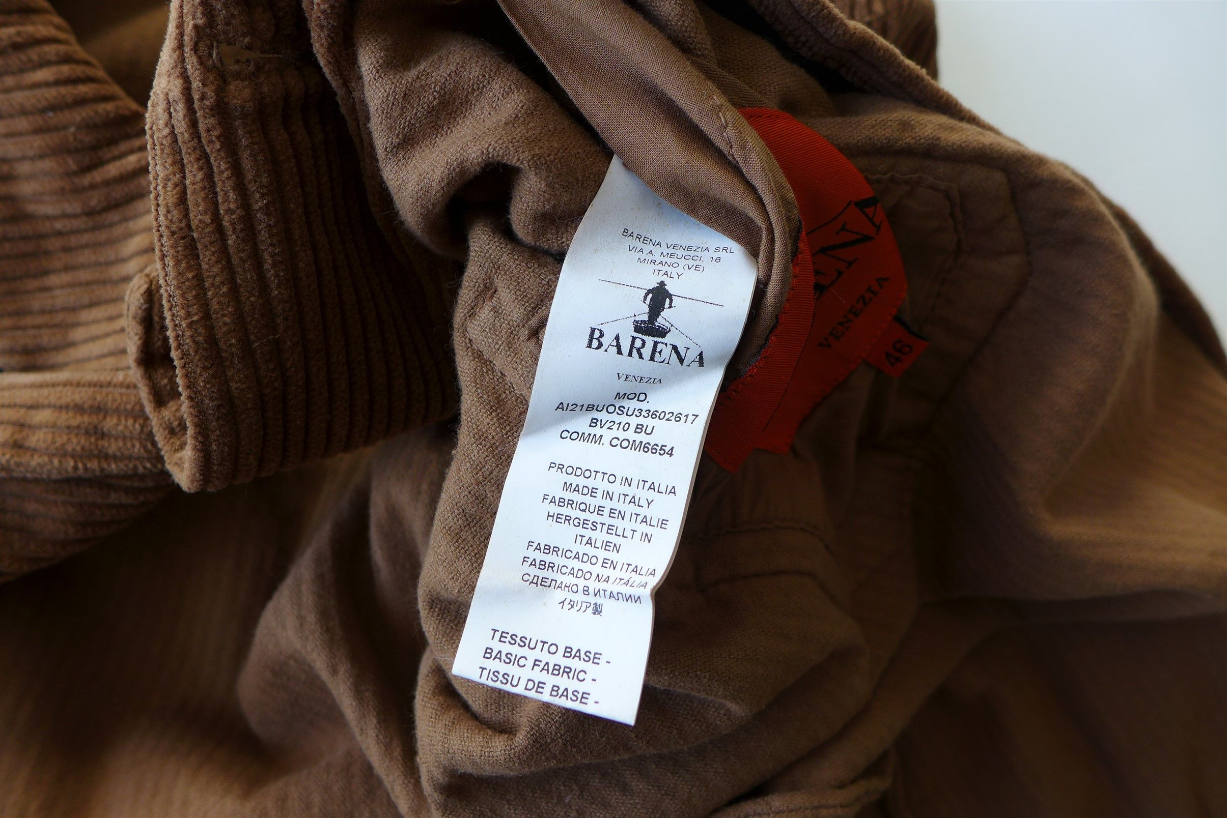Barena Batipai Overshirt - Brown Corduroy
