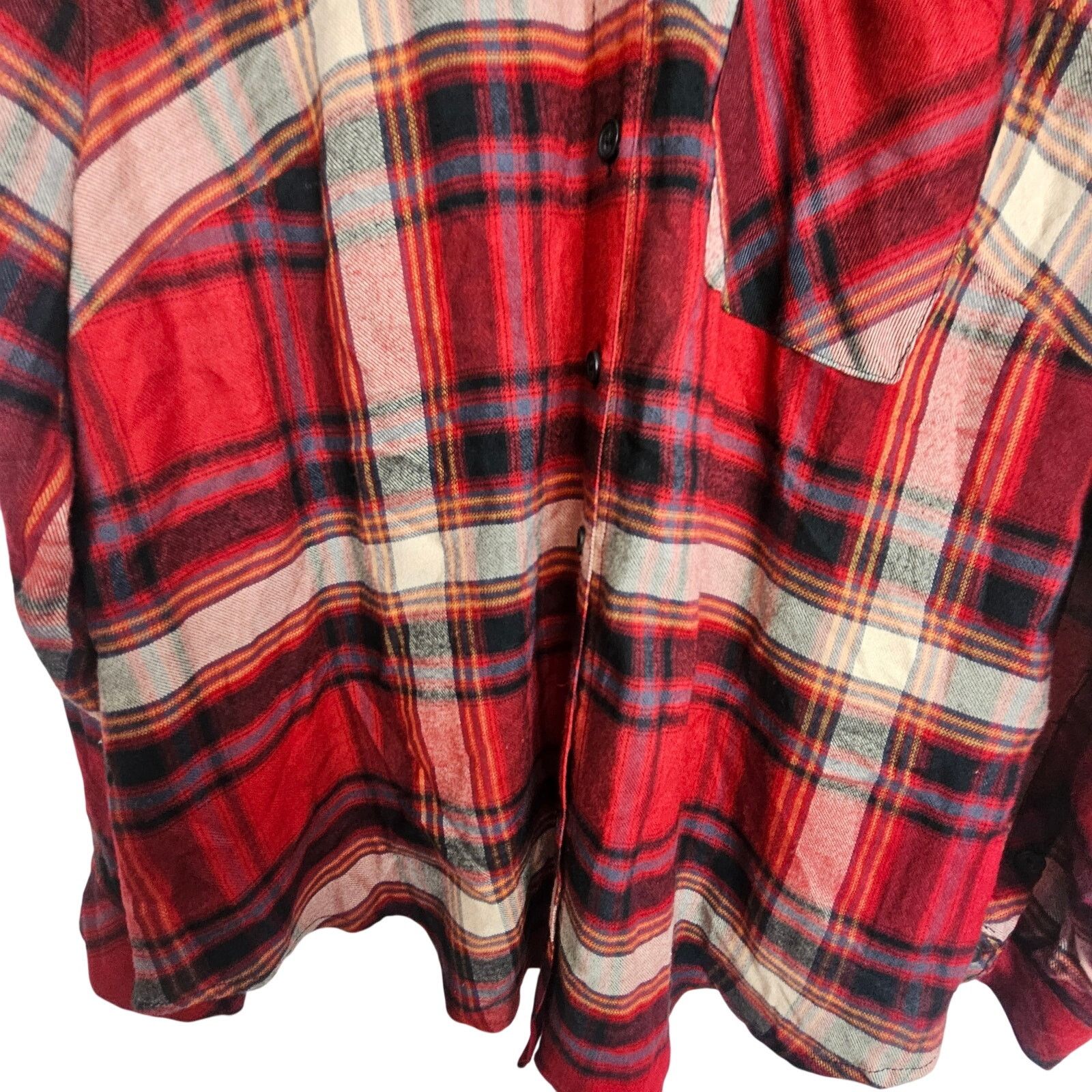 Torrid Torrid Womens Plaid Button Front Shirt Plus Size 1X Grunge Size XL / US 12-14 / IT 48-50 - 3 Thumbnail