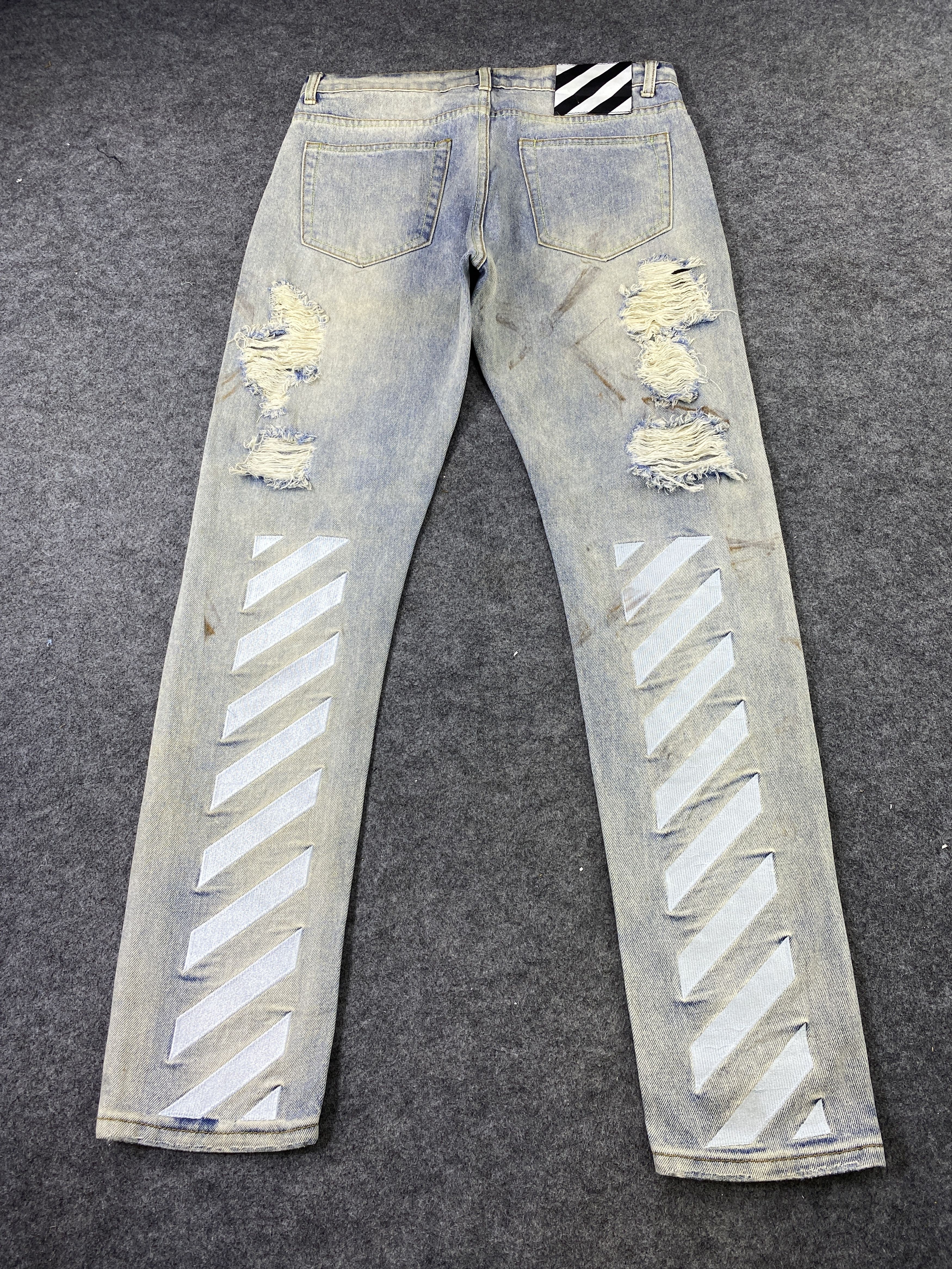 Japanese Brand Japanese Brand Distressed Faded Blue Jeans - J1075 Size US 33 - 4 Thumbnail