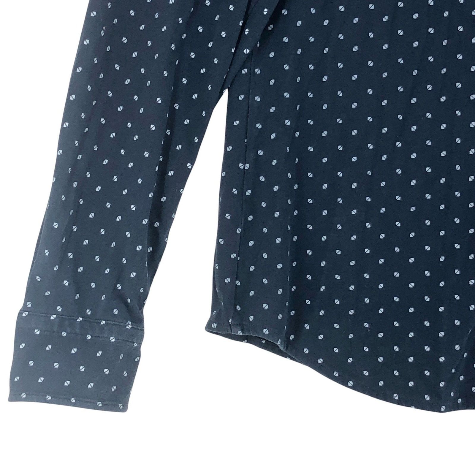 Hugo Boss BOSS Shirt L Roan Slim Fit Navy Geo Print Long Sleeve Size US L / EU 52-54 / 3 - 4 Thumbnail